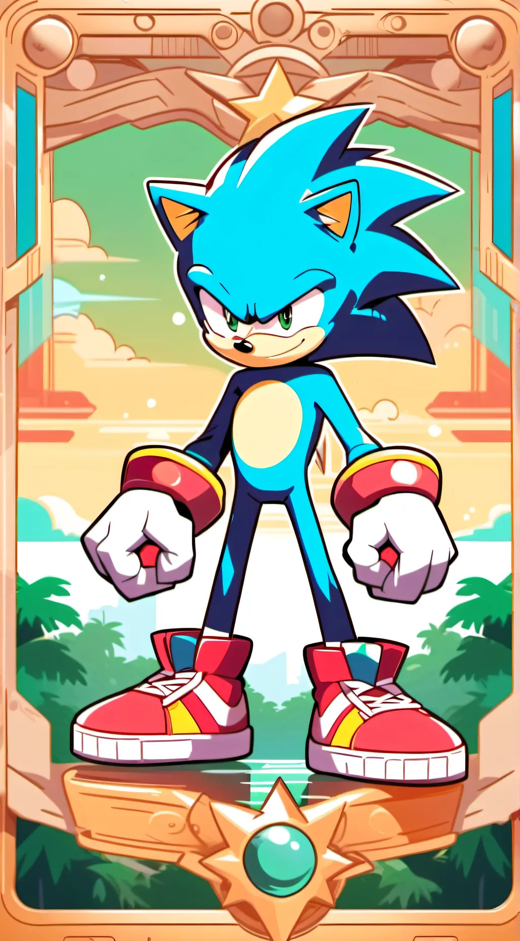 ai character: Sonic Prime background