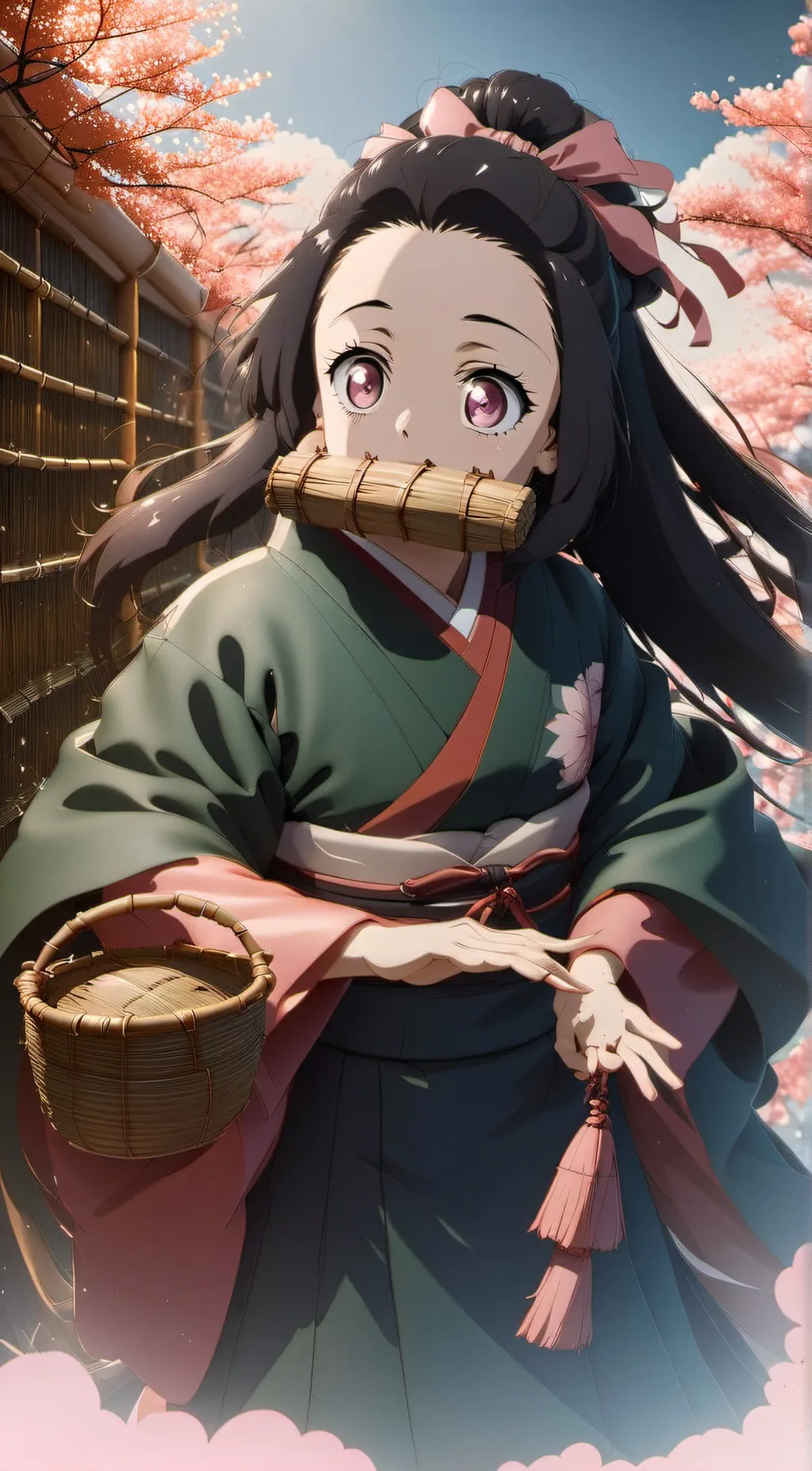 ai character: Nezuko background