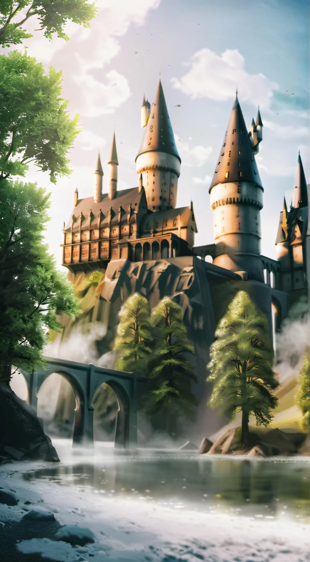 ai character: Hogwarts  background