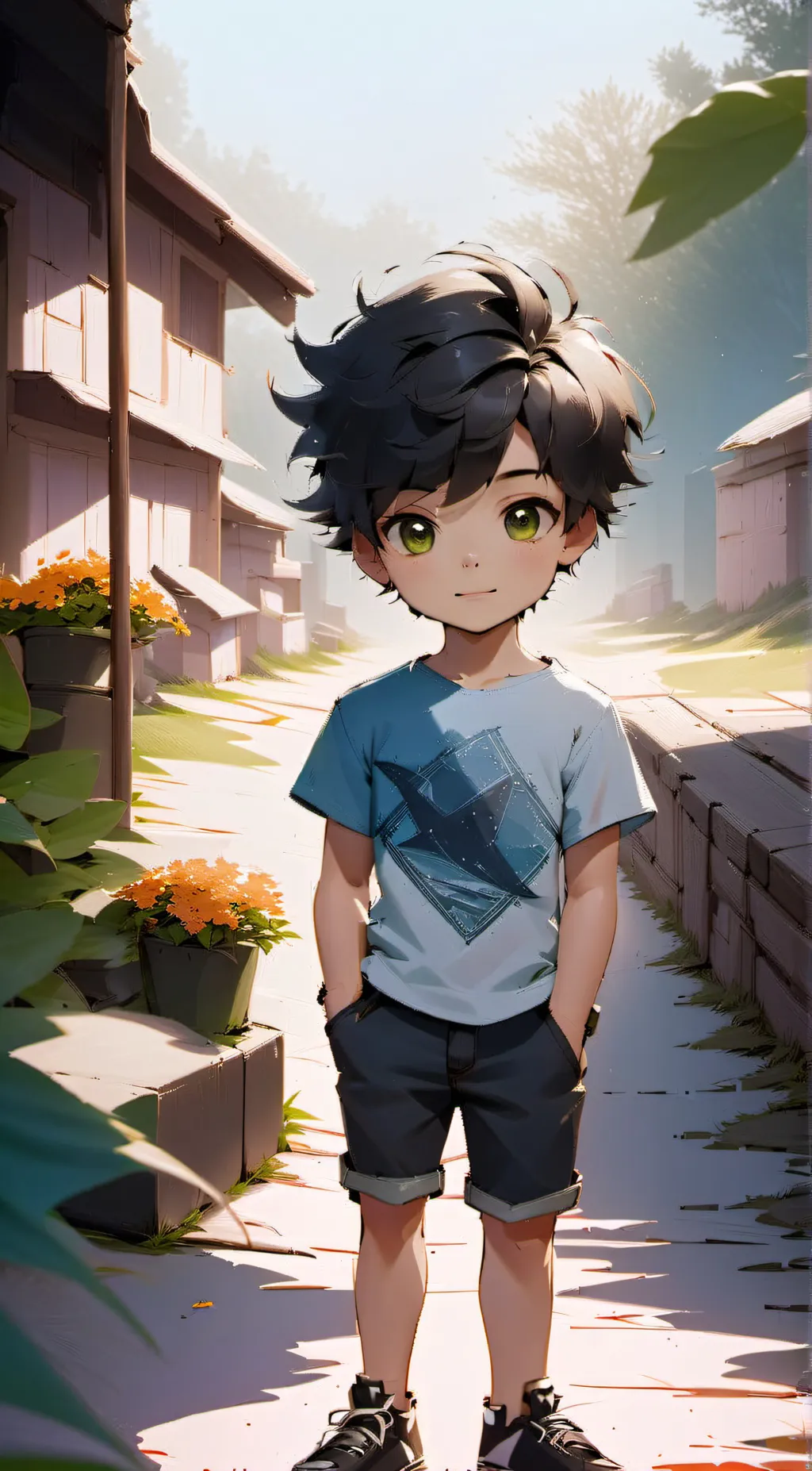 ai character: shady background