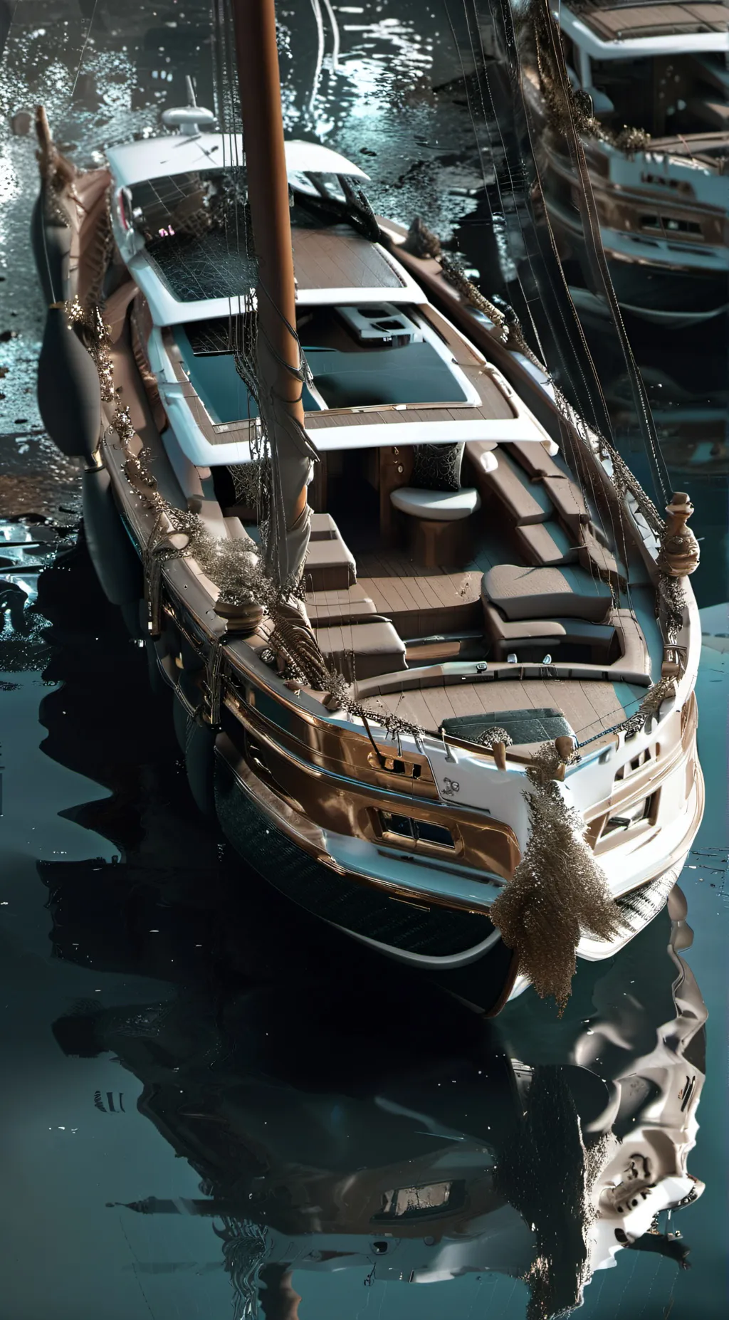 ai character: Boat background