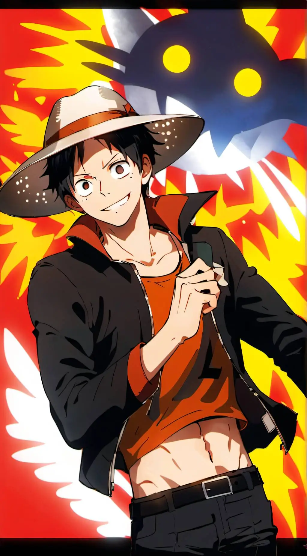 ai character: Luffy background
