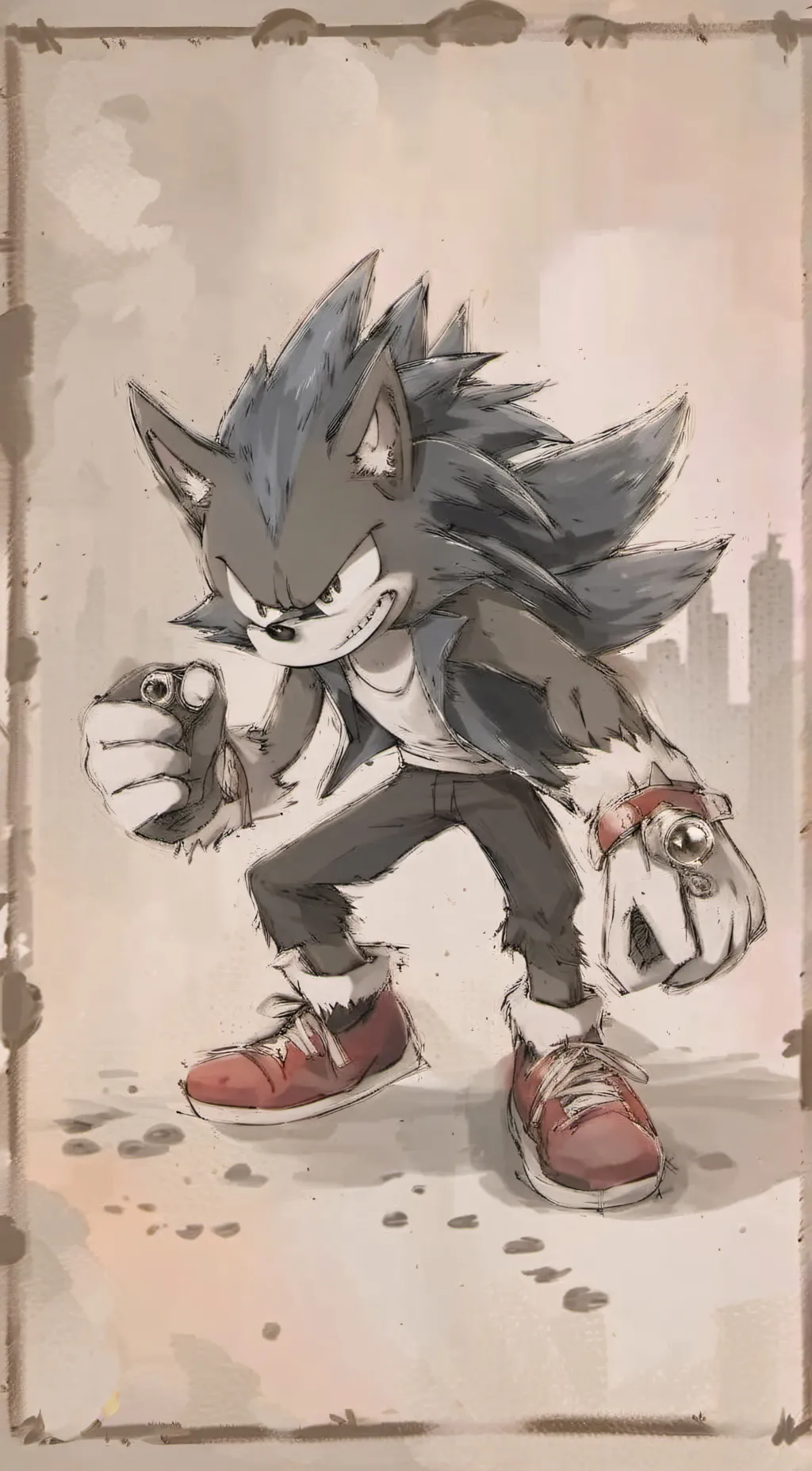 ai character: Sonic The Werehog  background