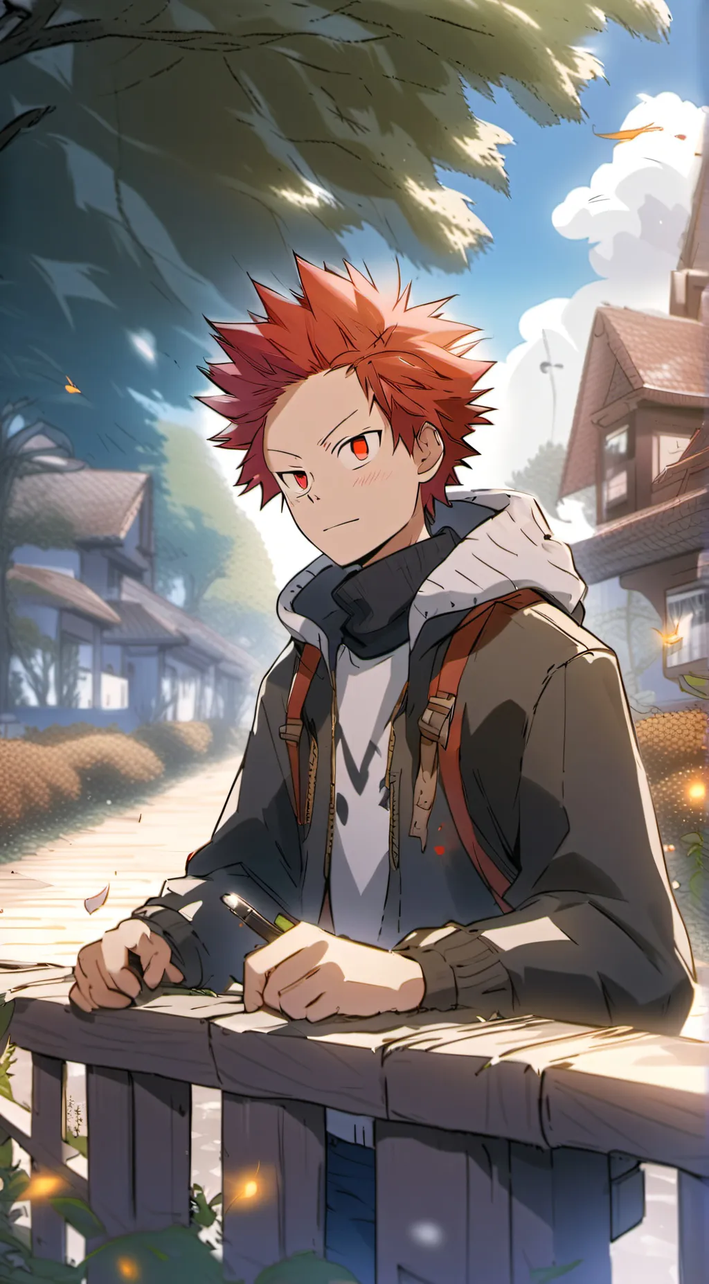 ai character: Kirishima  background