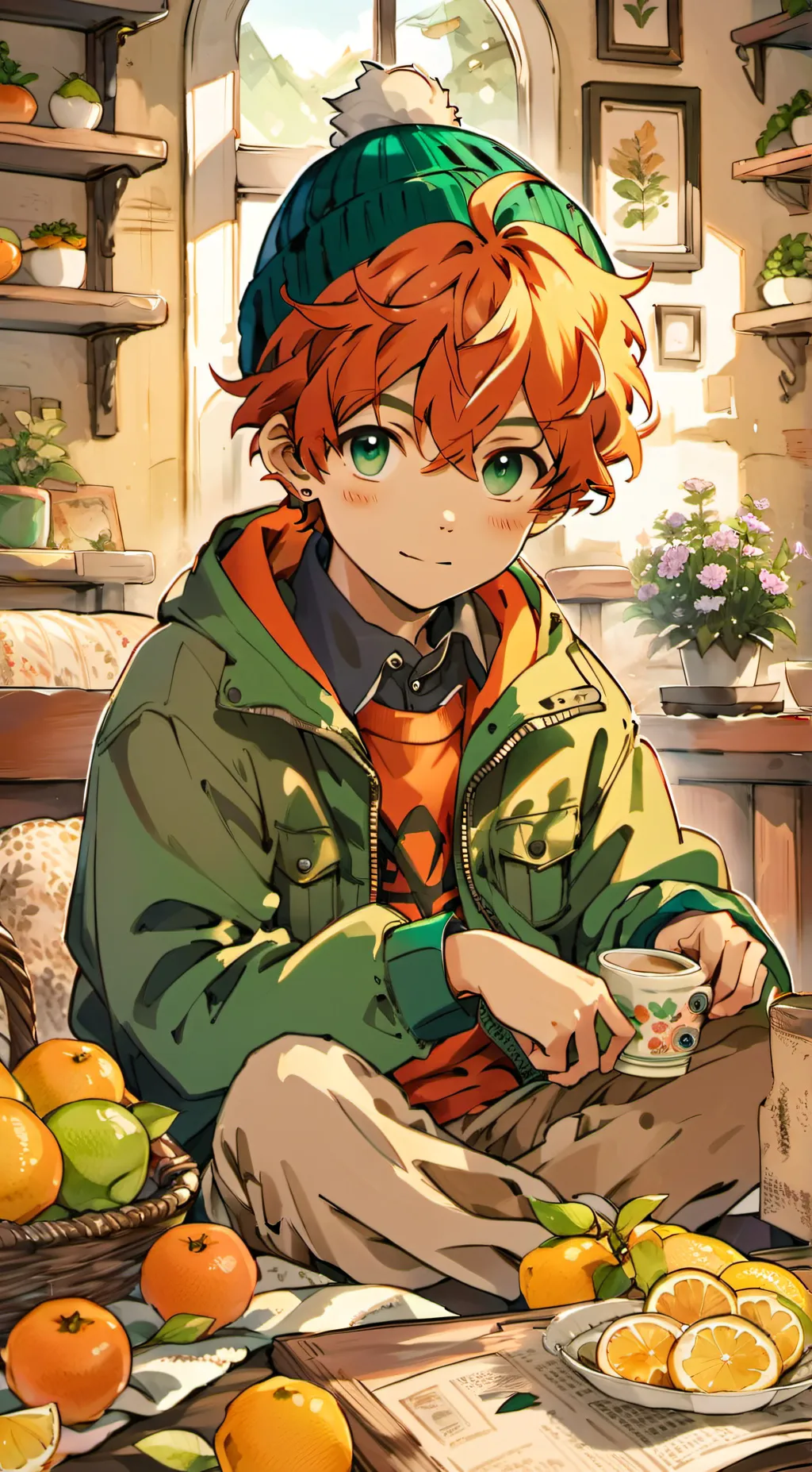 ai character: Kyle broflovski  background