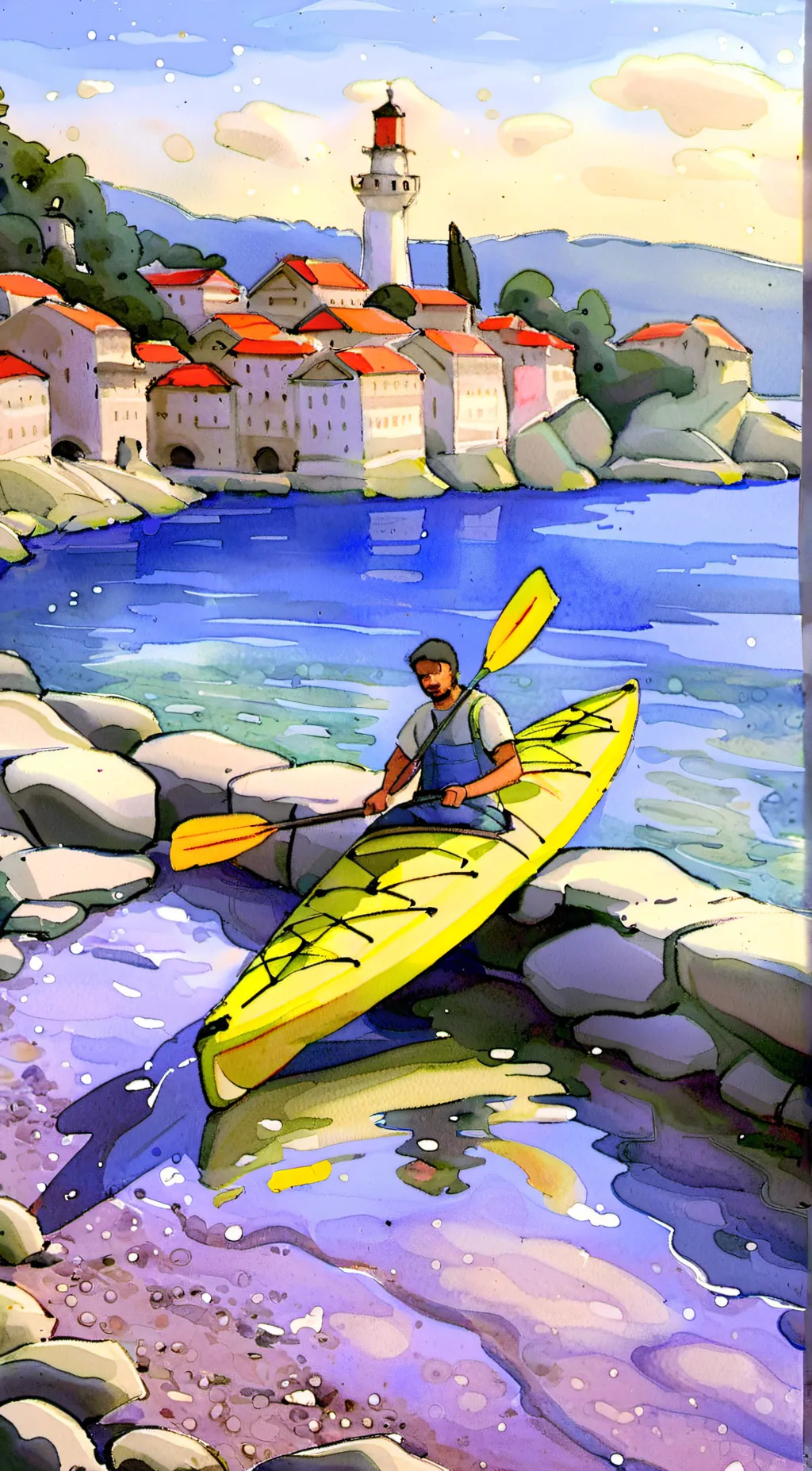 ai character: hh beach  background