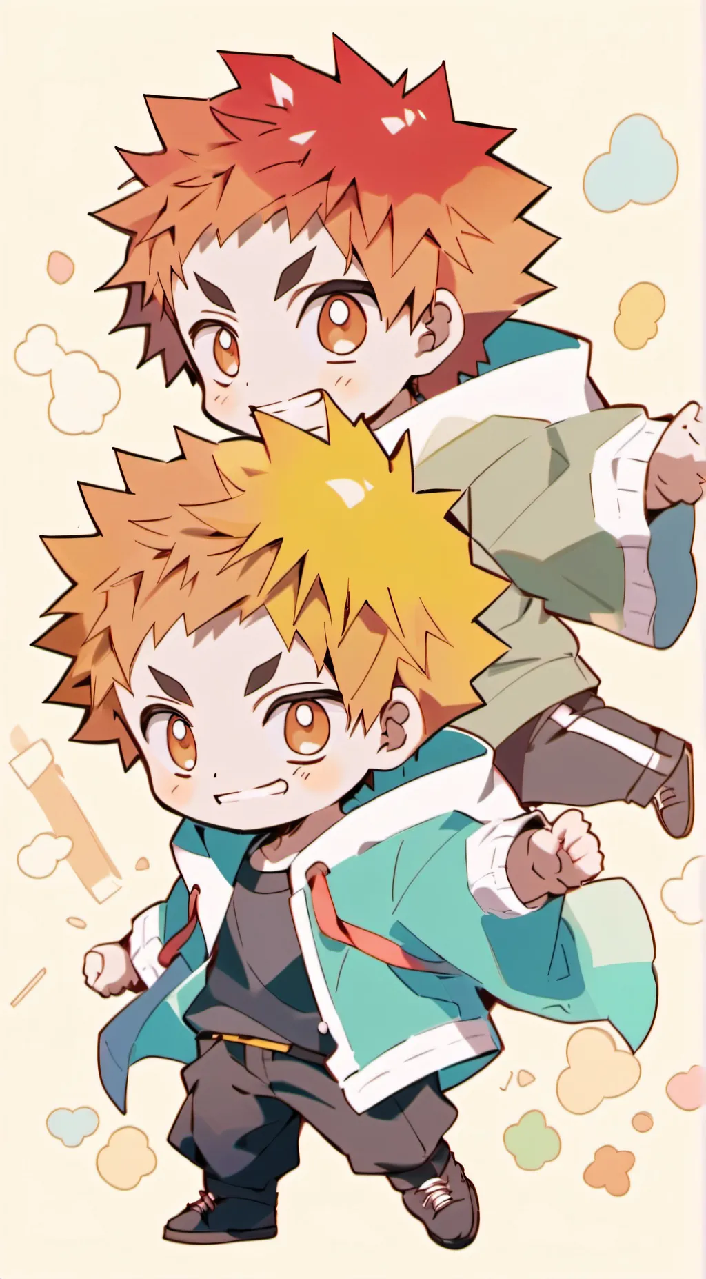 ai character: KiriBaku ParentsAU background