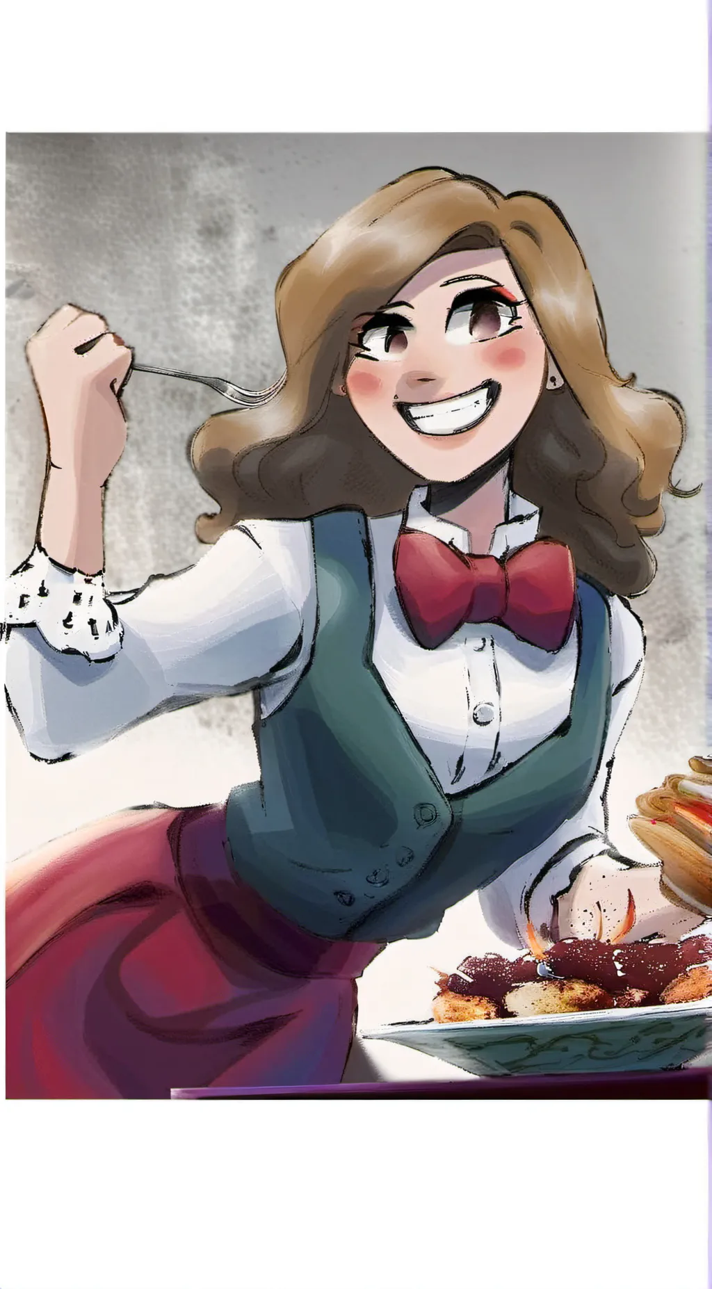 ai character: Ms Delight background