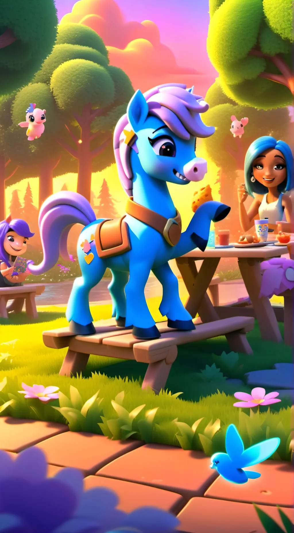 ai character: My little pony background