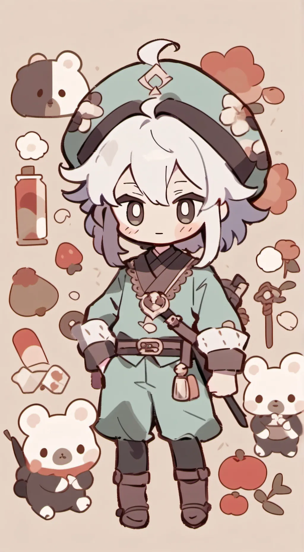 ai character: HH (snow kingdom) background