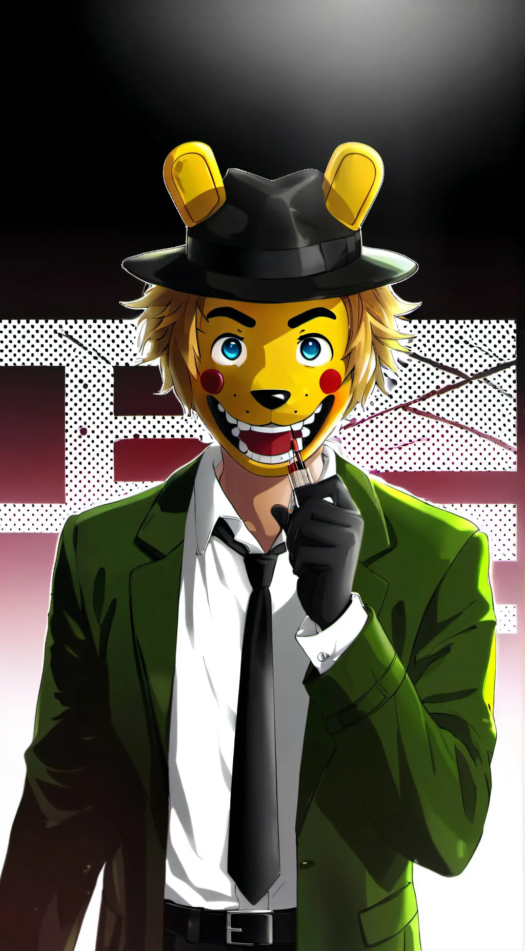 ai character: Fnaf 4 background