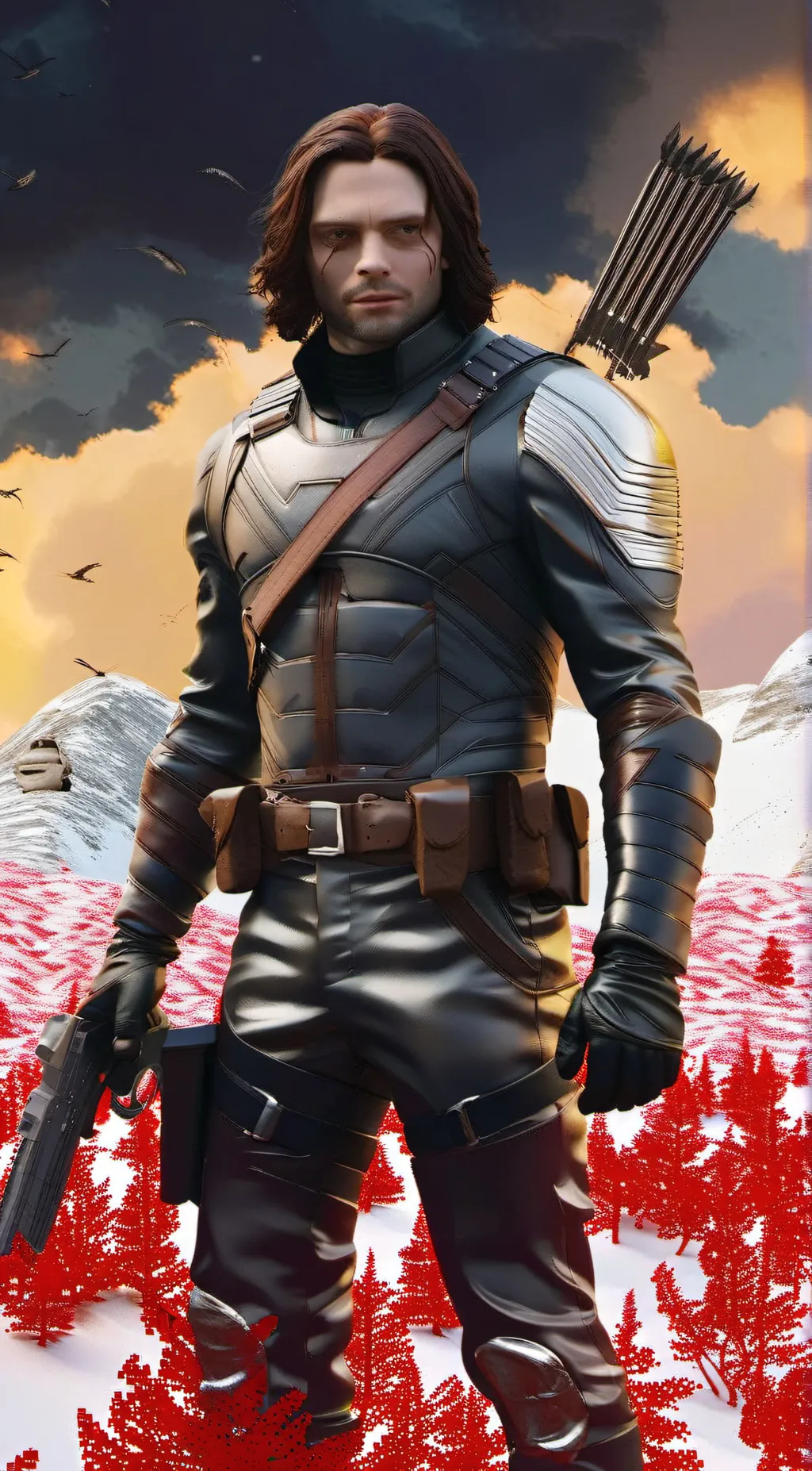 ai character: Bucky Barnes ❤️  background