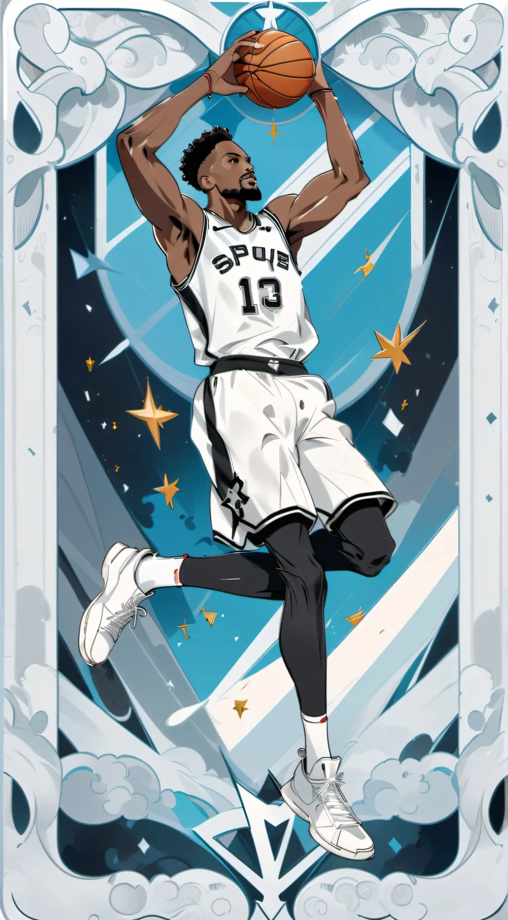 ai character: Victor wembanyama  background