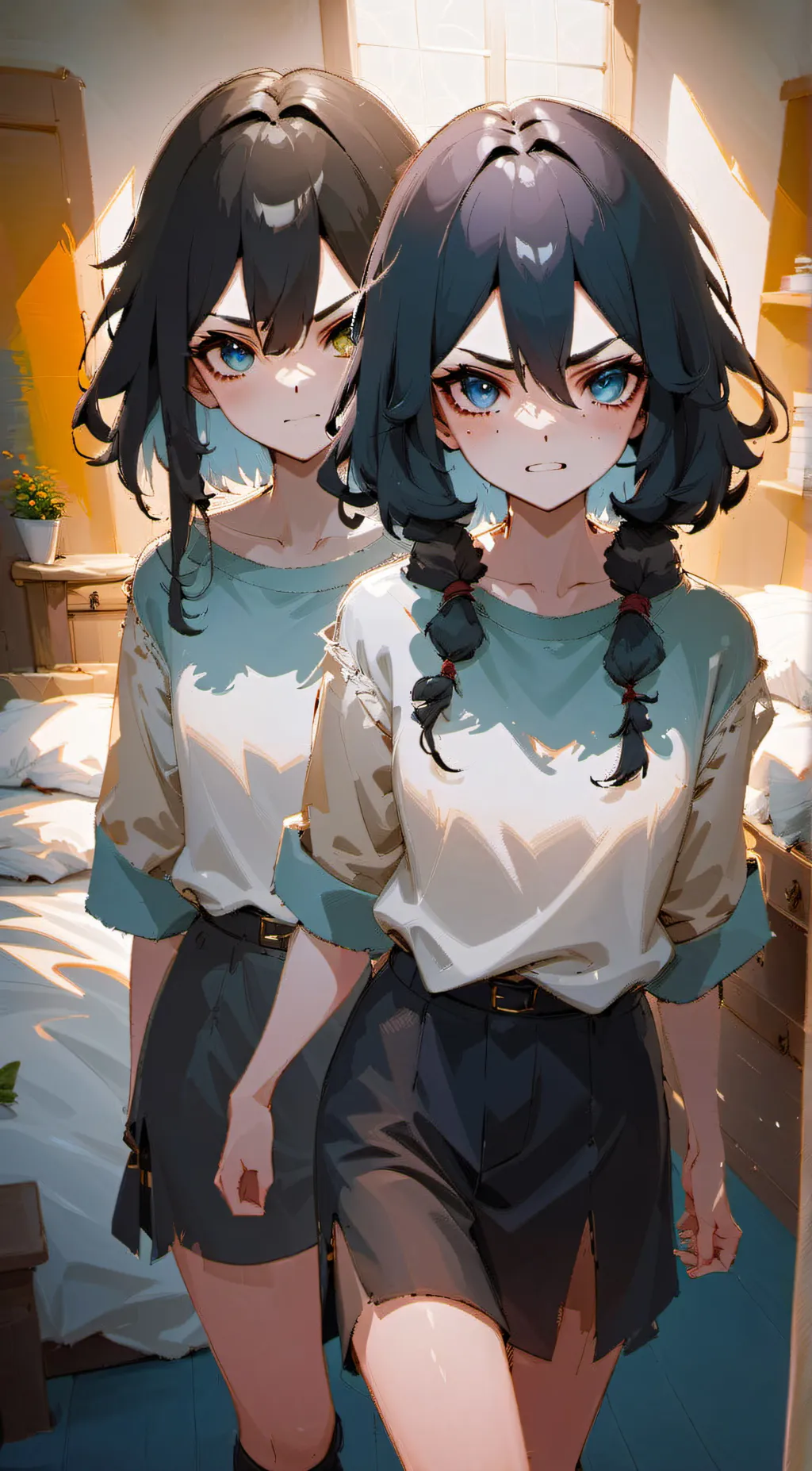 ai character: Maggie and Beth background