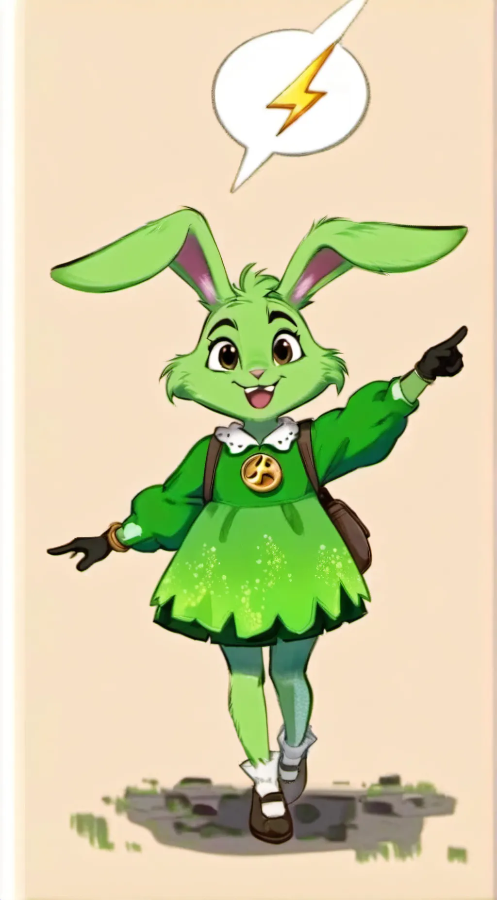 ai character: hoppy space Rider  background