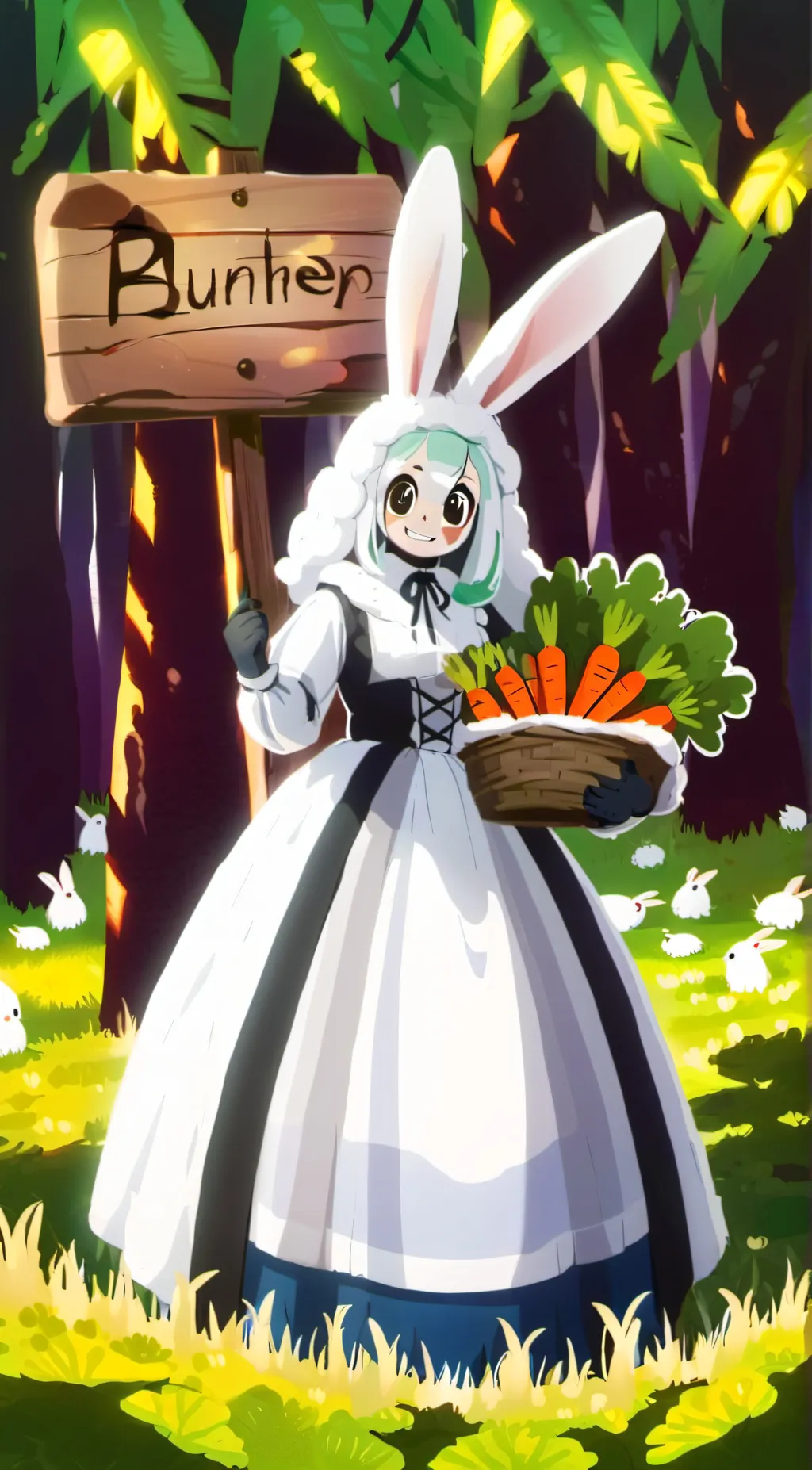 ai character: Wt background