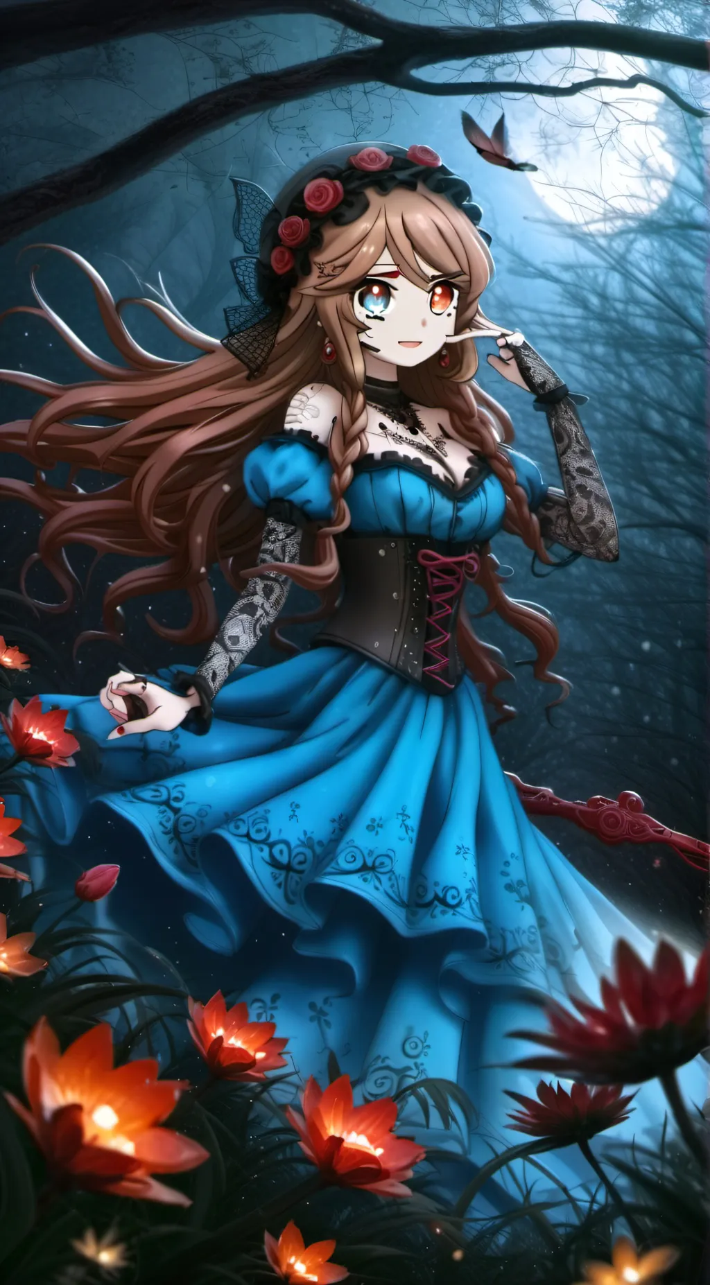 ai character: Rose background