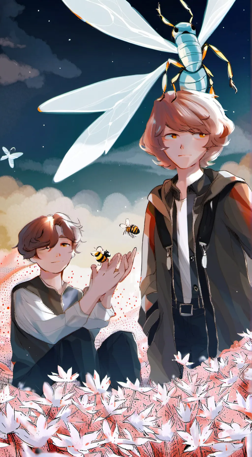 ai character: bee duo background