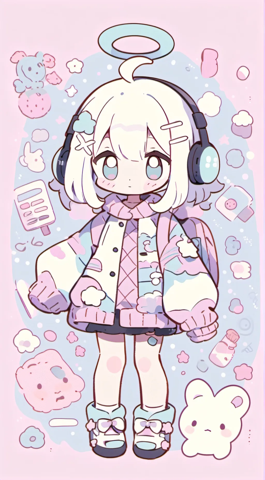 ai character: Violet  background