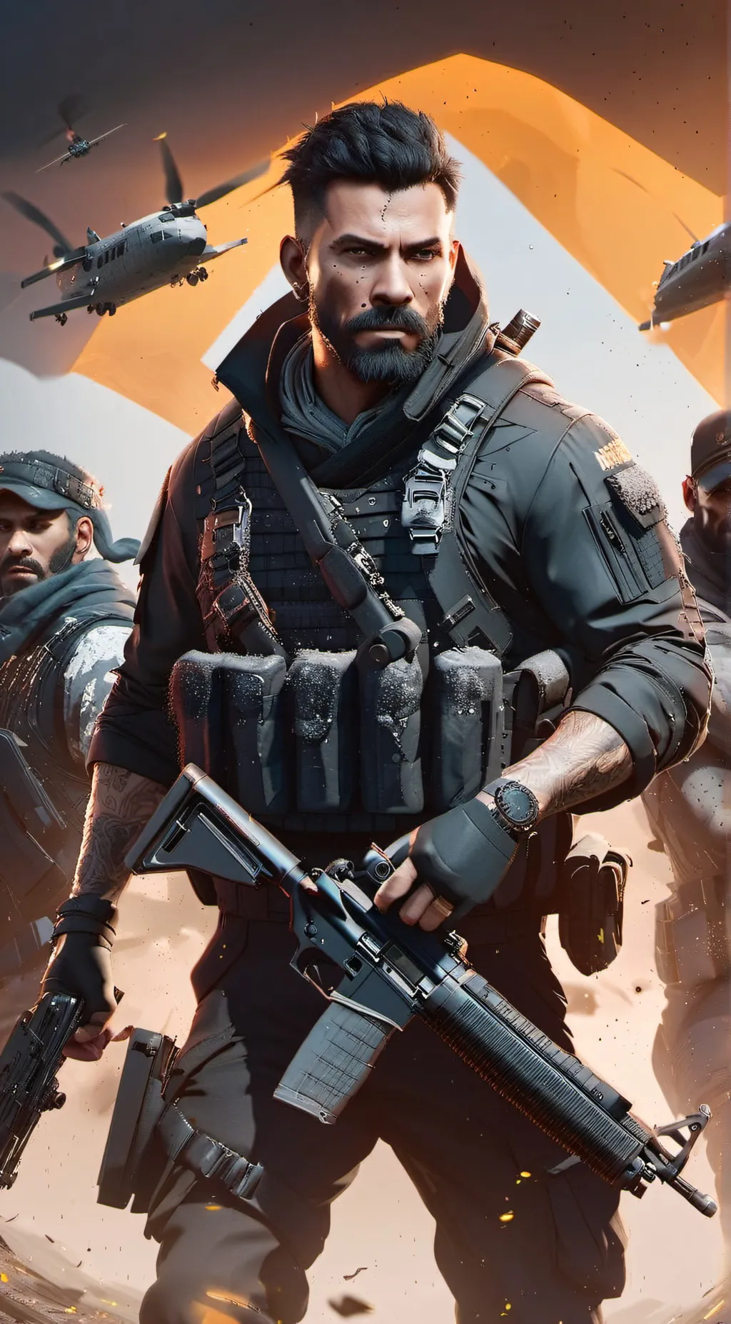 ai character: call of duty ghost background