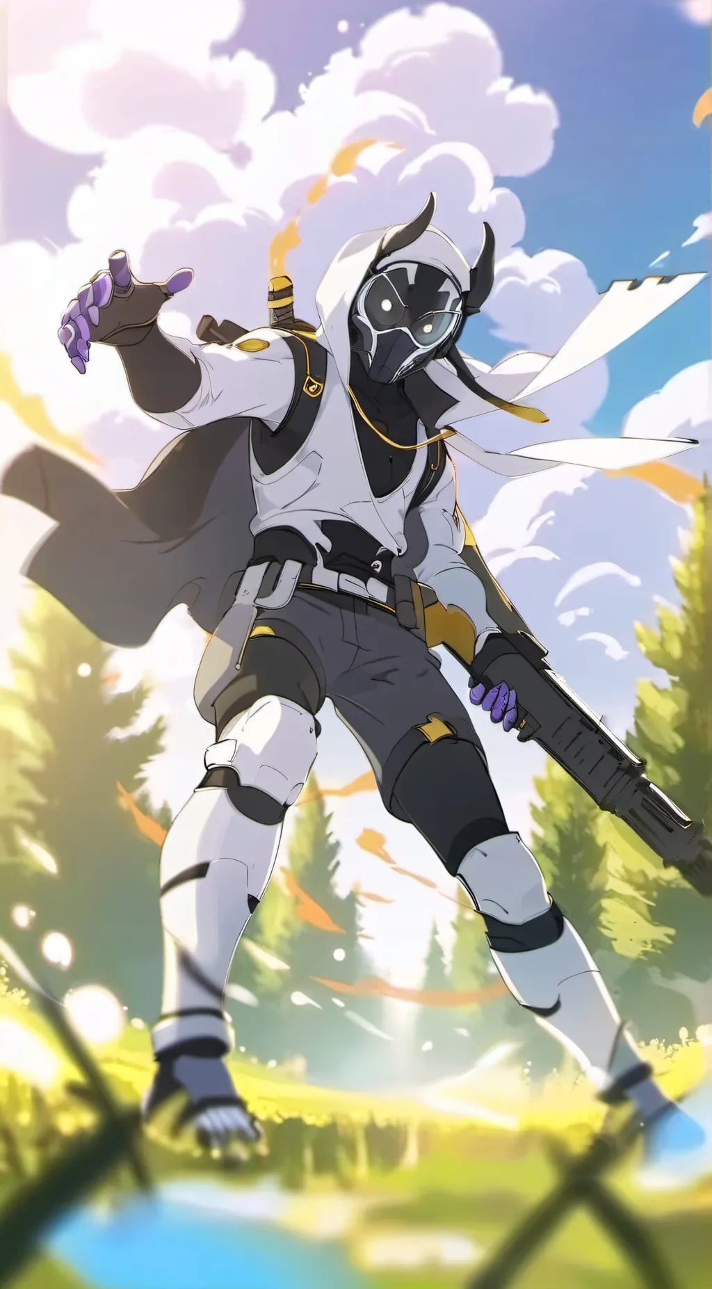 ai character: Sans background