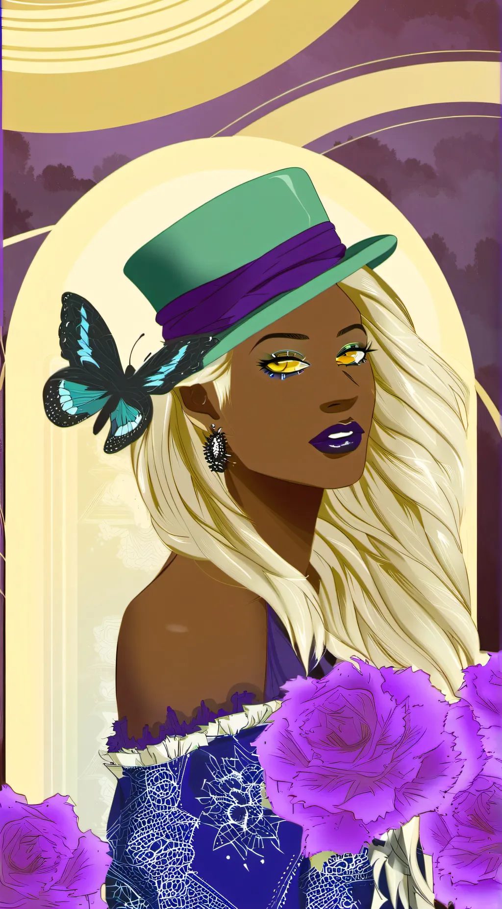 ai character: Xeranthemum background