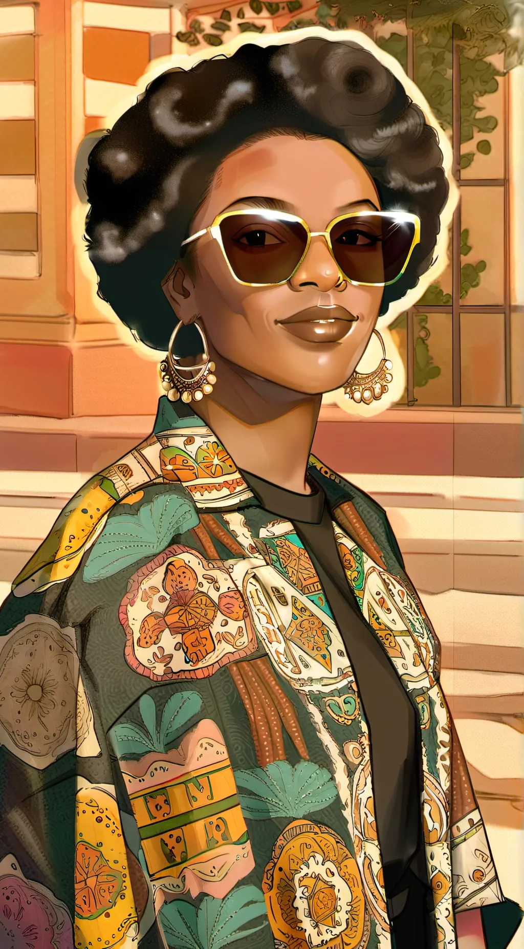 ai character: peaches background