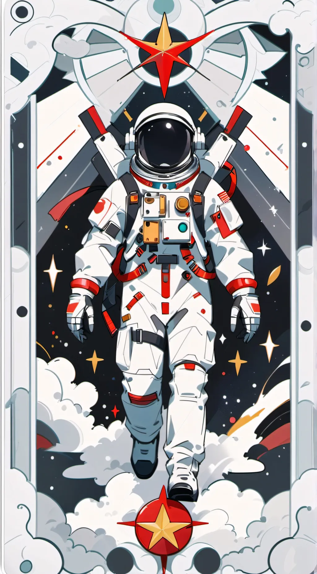 ai character: Red background