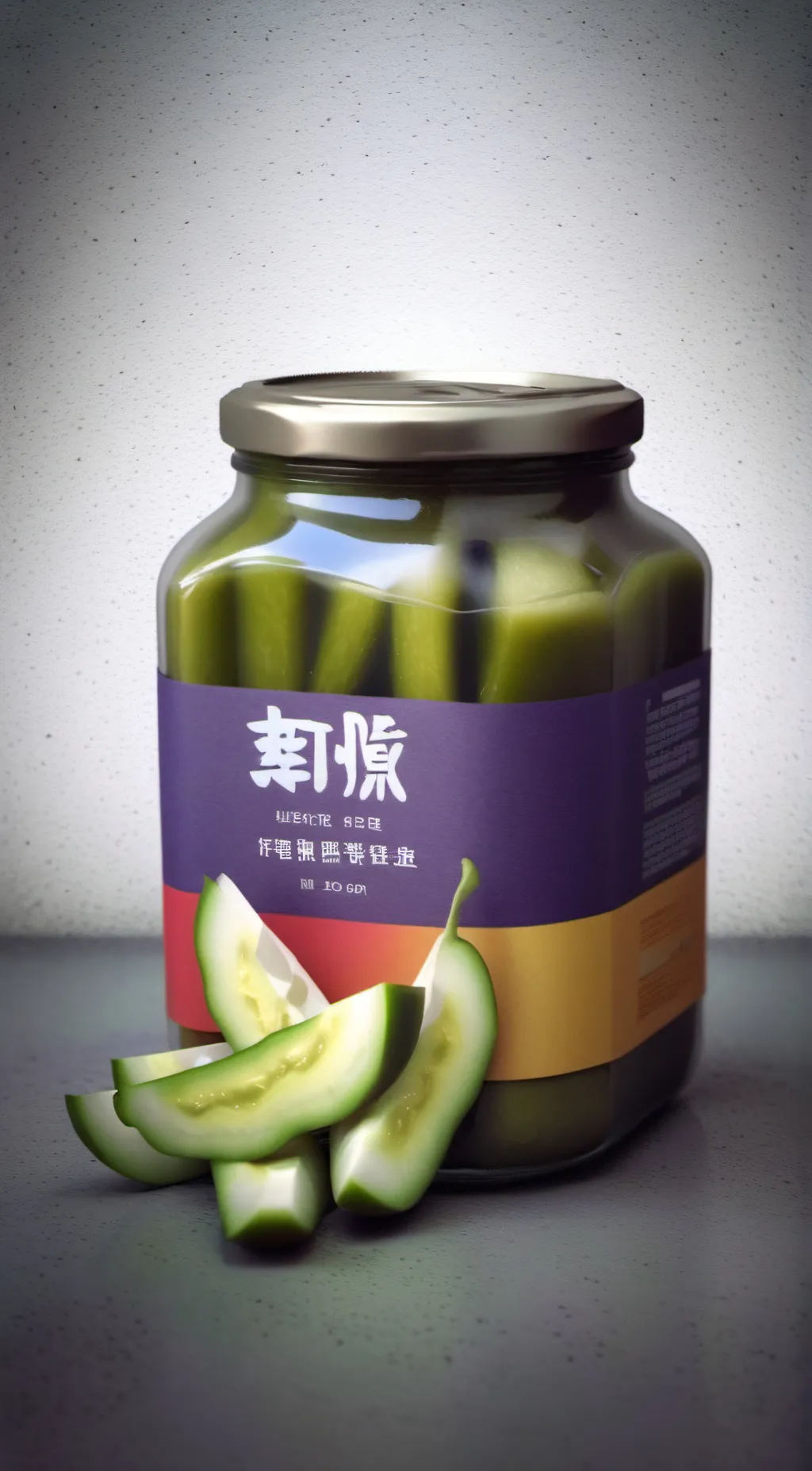 ai character: pickle jar  background