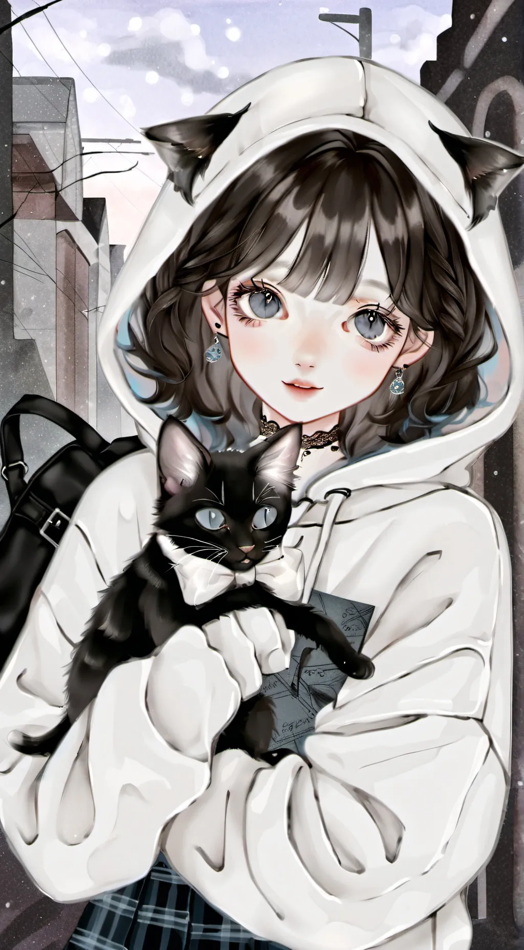 ai character: Brown cat background