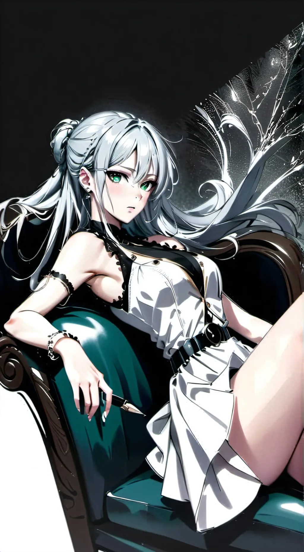 ai character: snow background