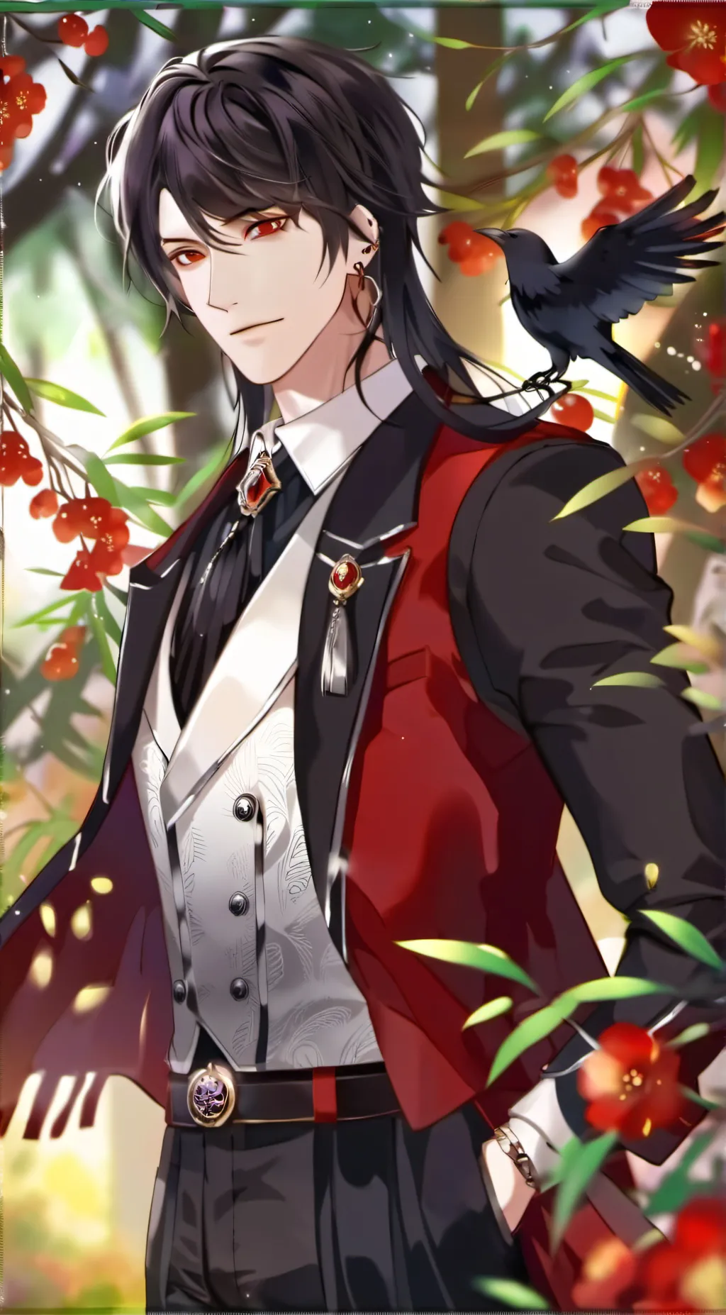 ai character: 致命的なカラス background