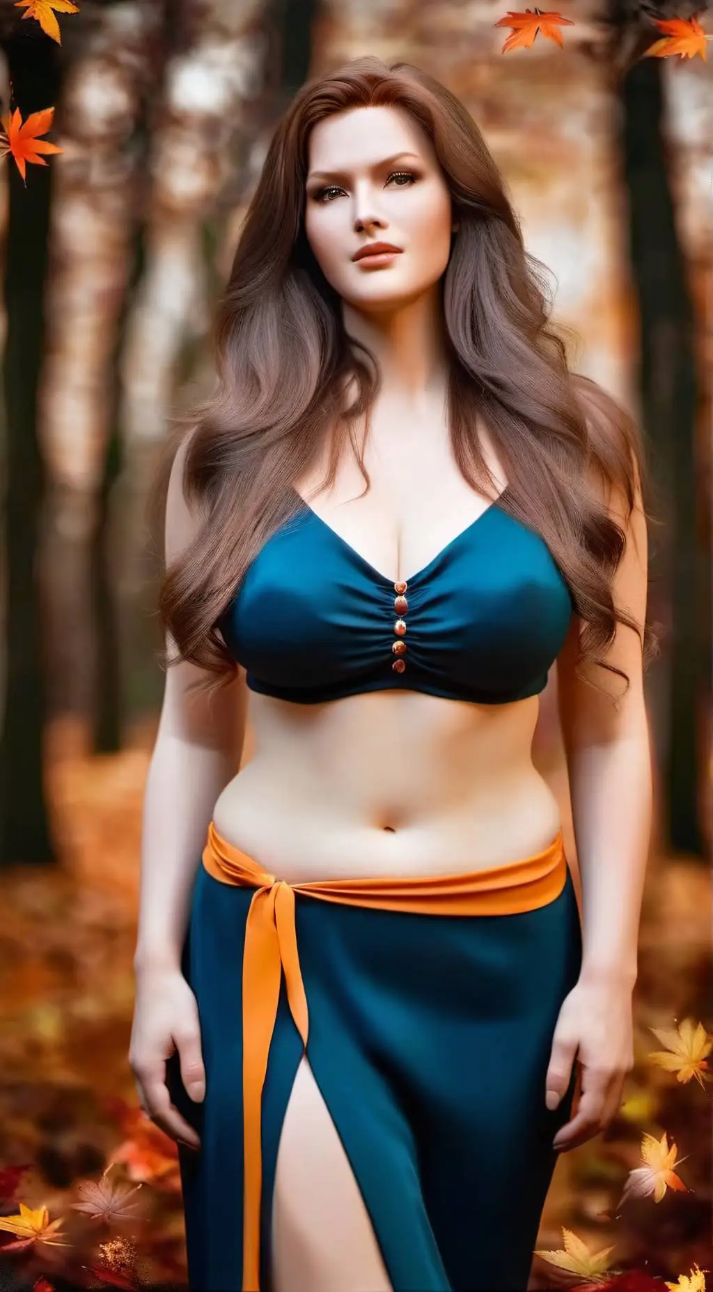 ai character: Autumn background