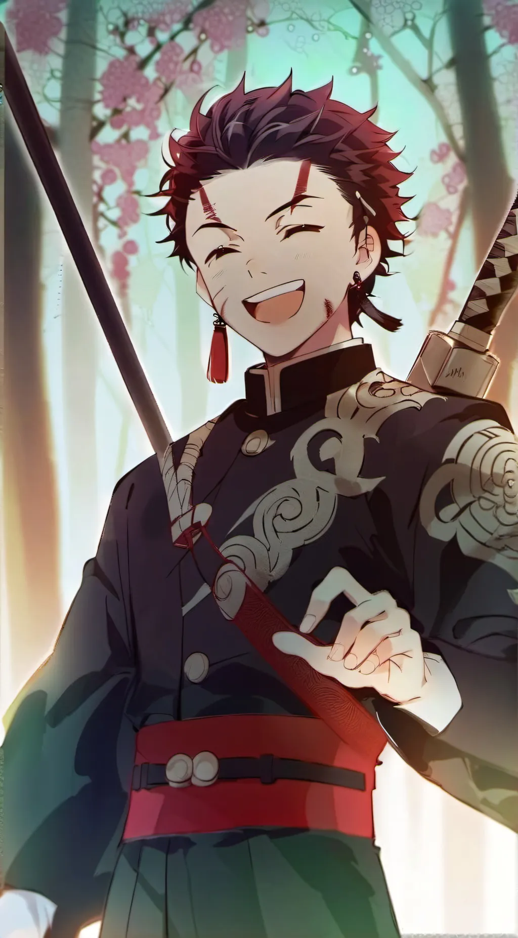 ai character: Tanjiro Kamado background