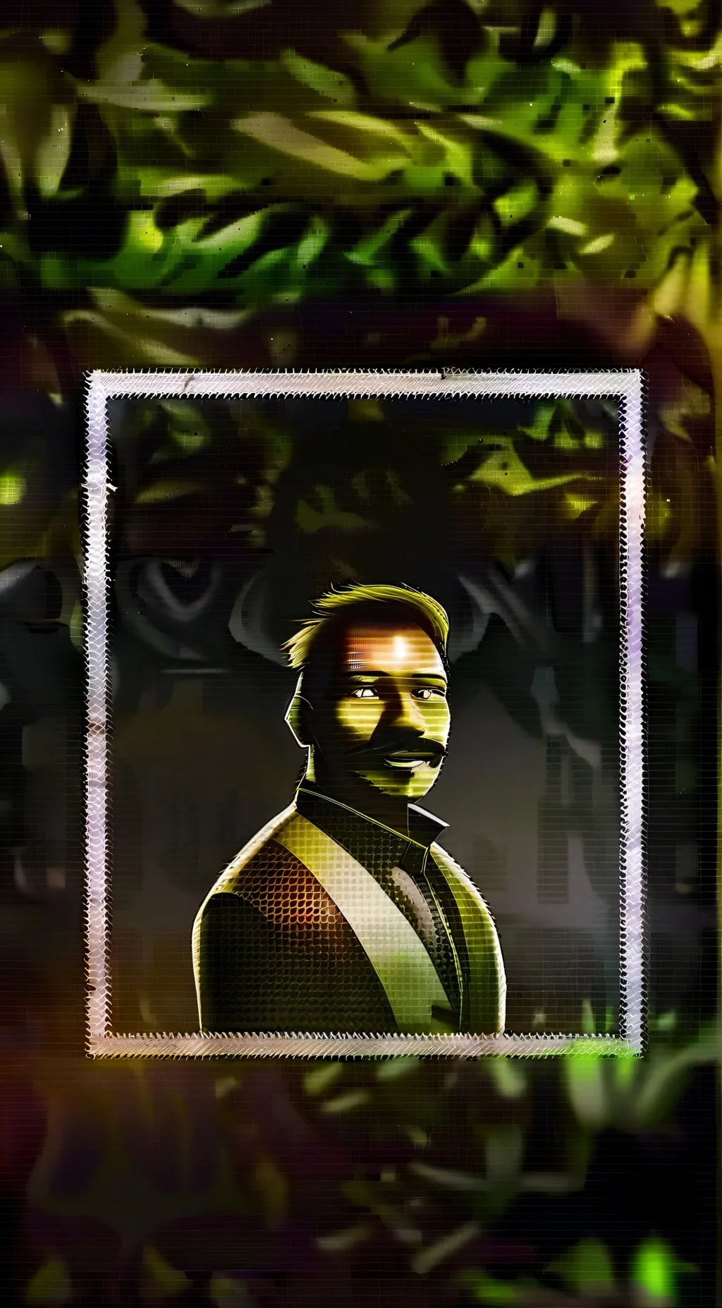 ai character: Glitch trap background