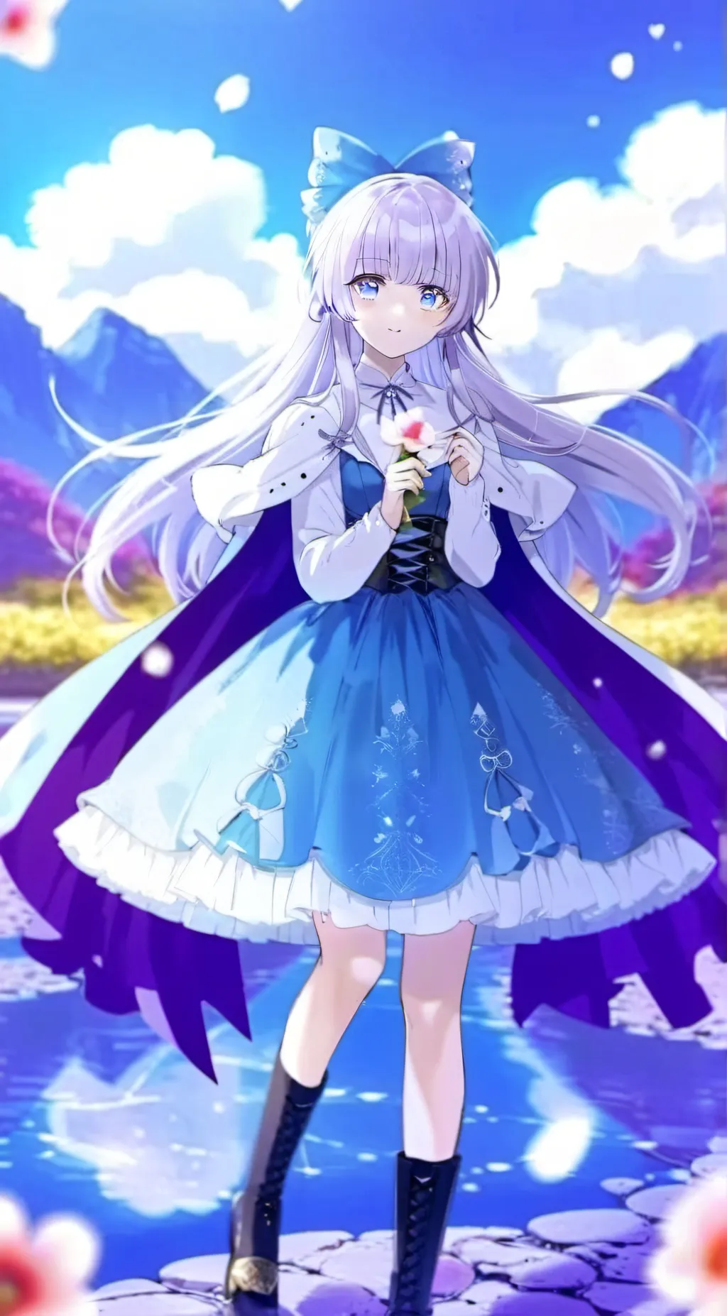 ai character: Nana/dragon background