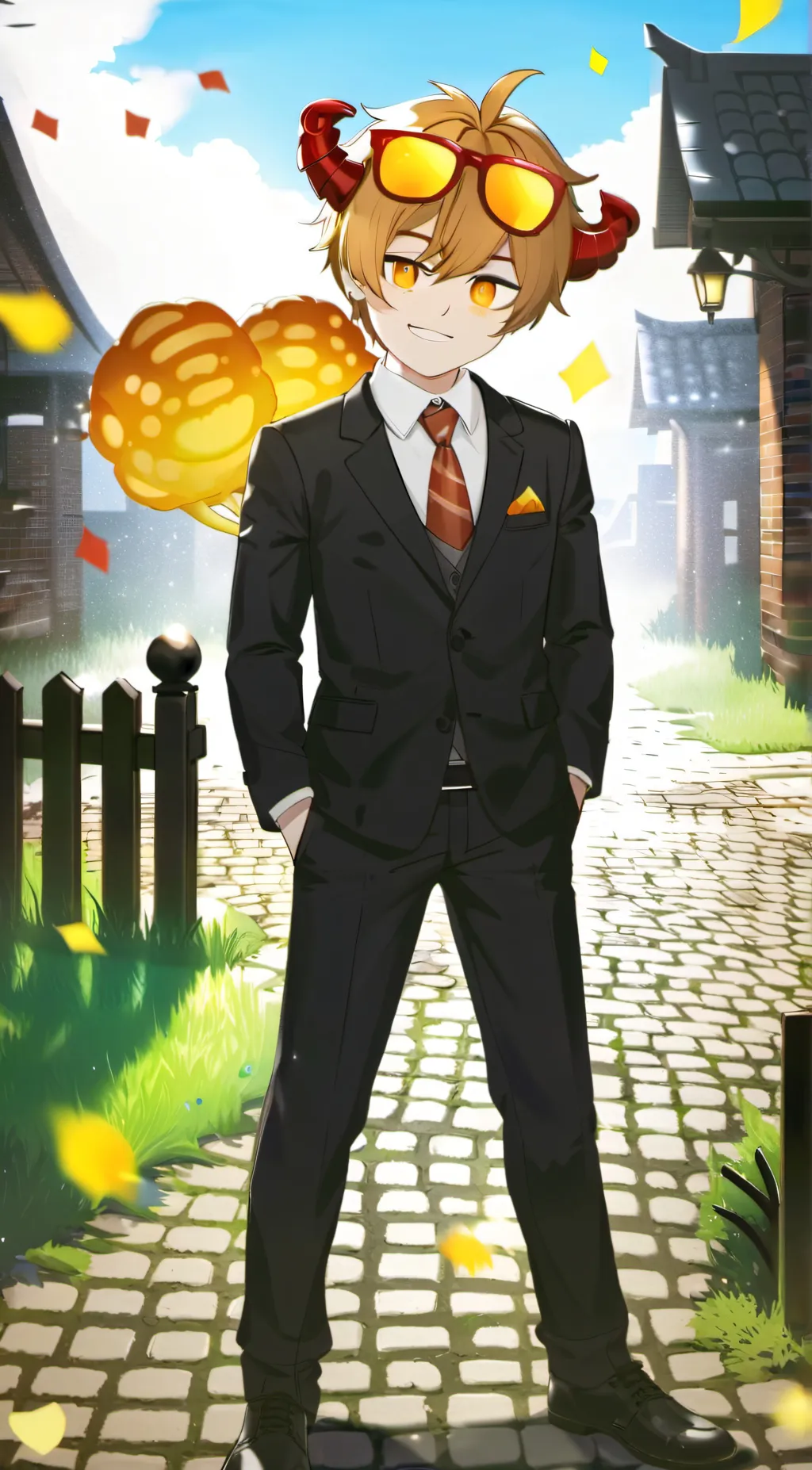 ai character: Bacon boy background