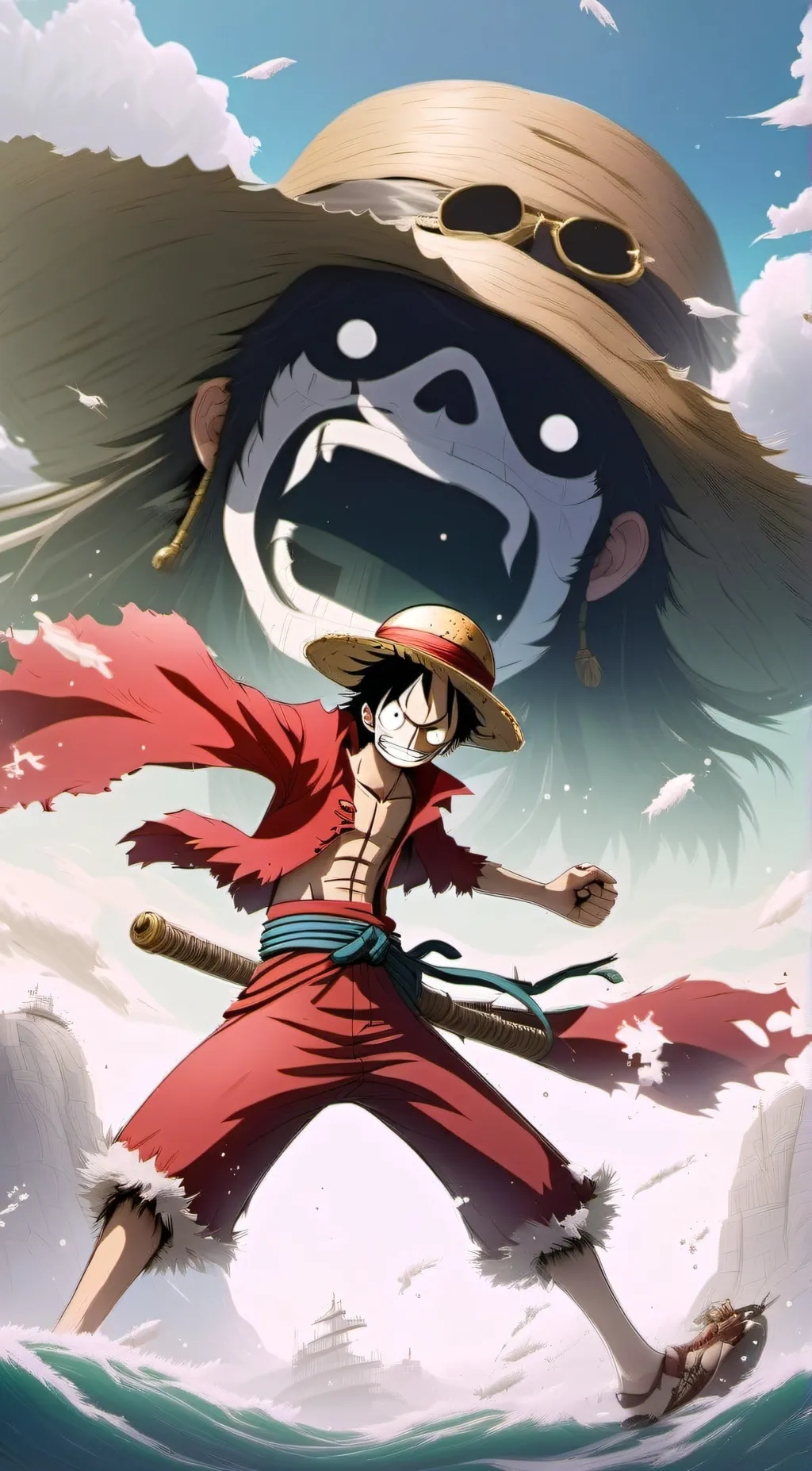 ai character: Monkey D. Luffy background