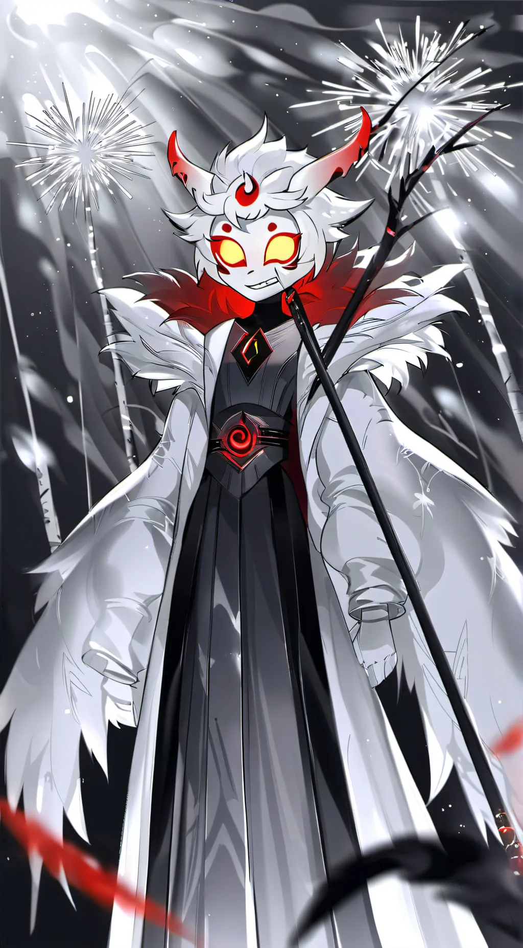 ai character: Radioapple background
