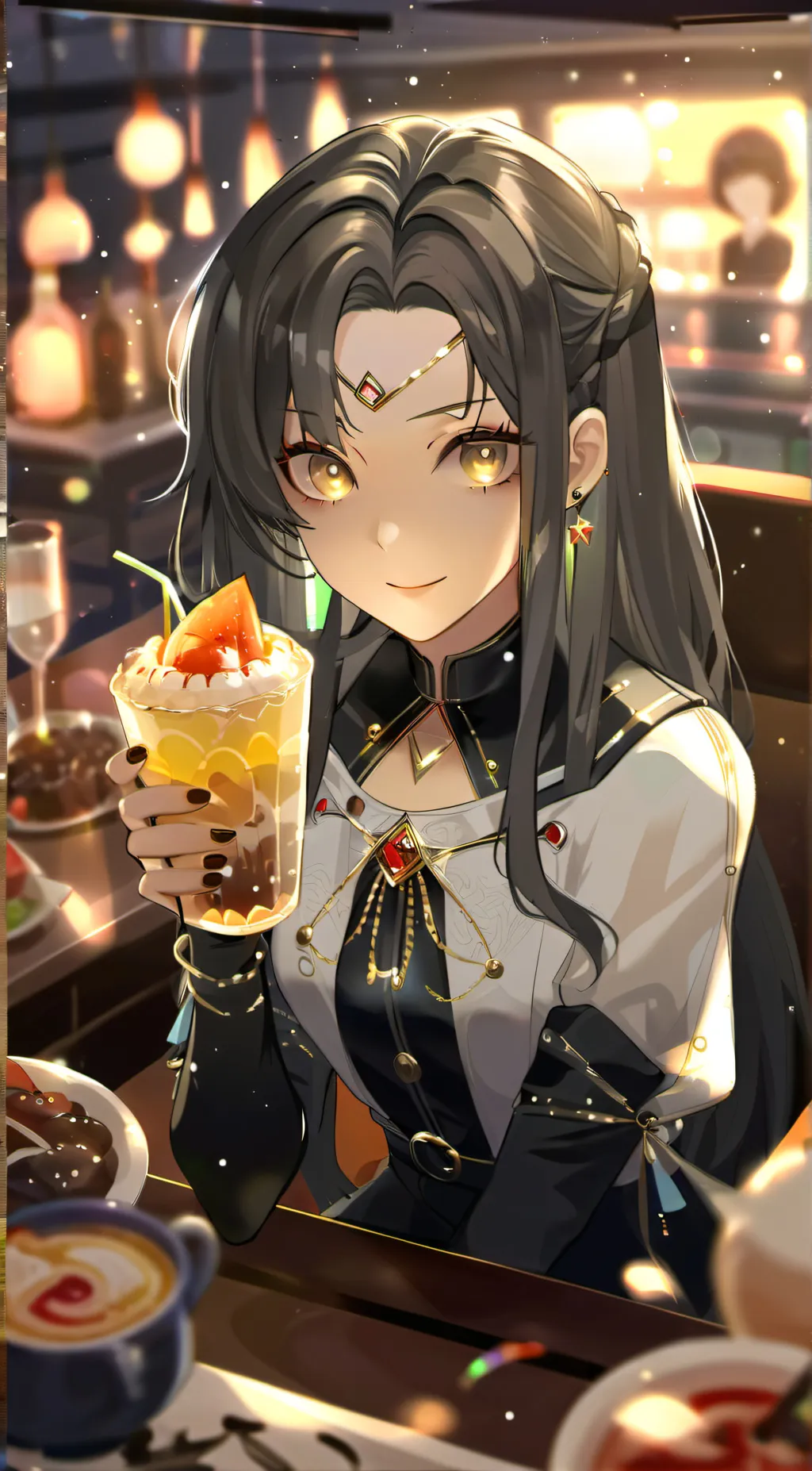 ai character: JANIESEL SOPHIA  background