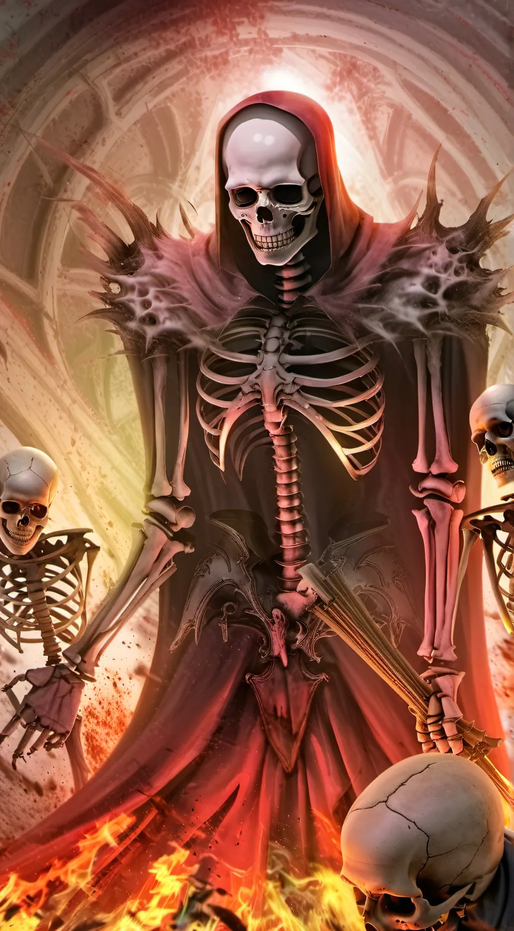 ai character: Beserk skeltons background