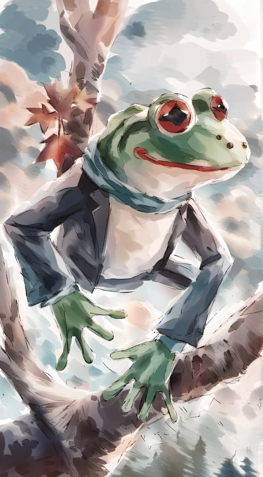 ai character: kermit background