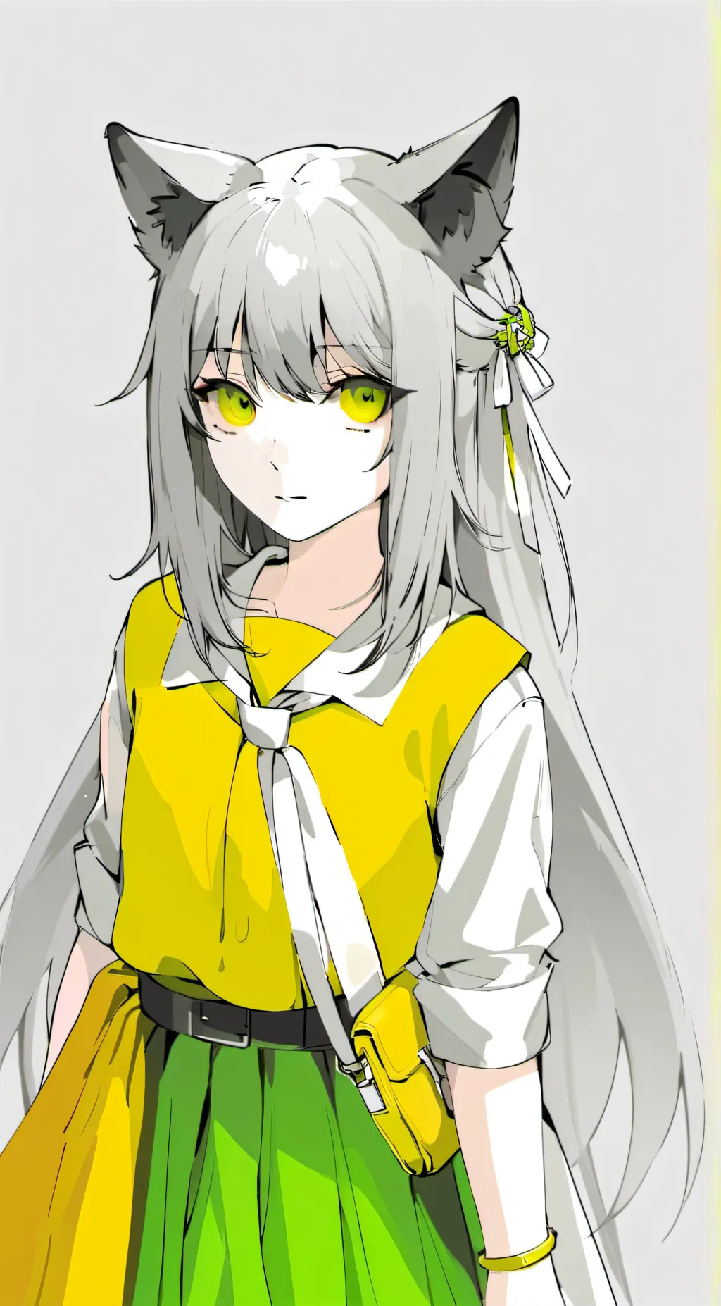 ai character: wolf girl  background