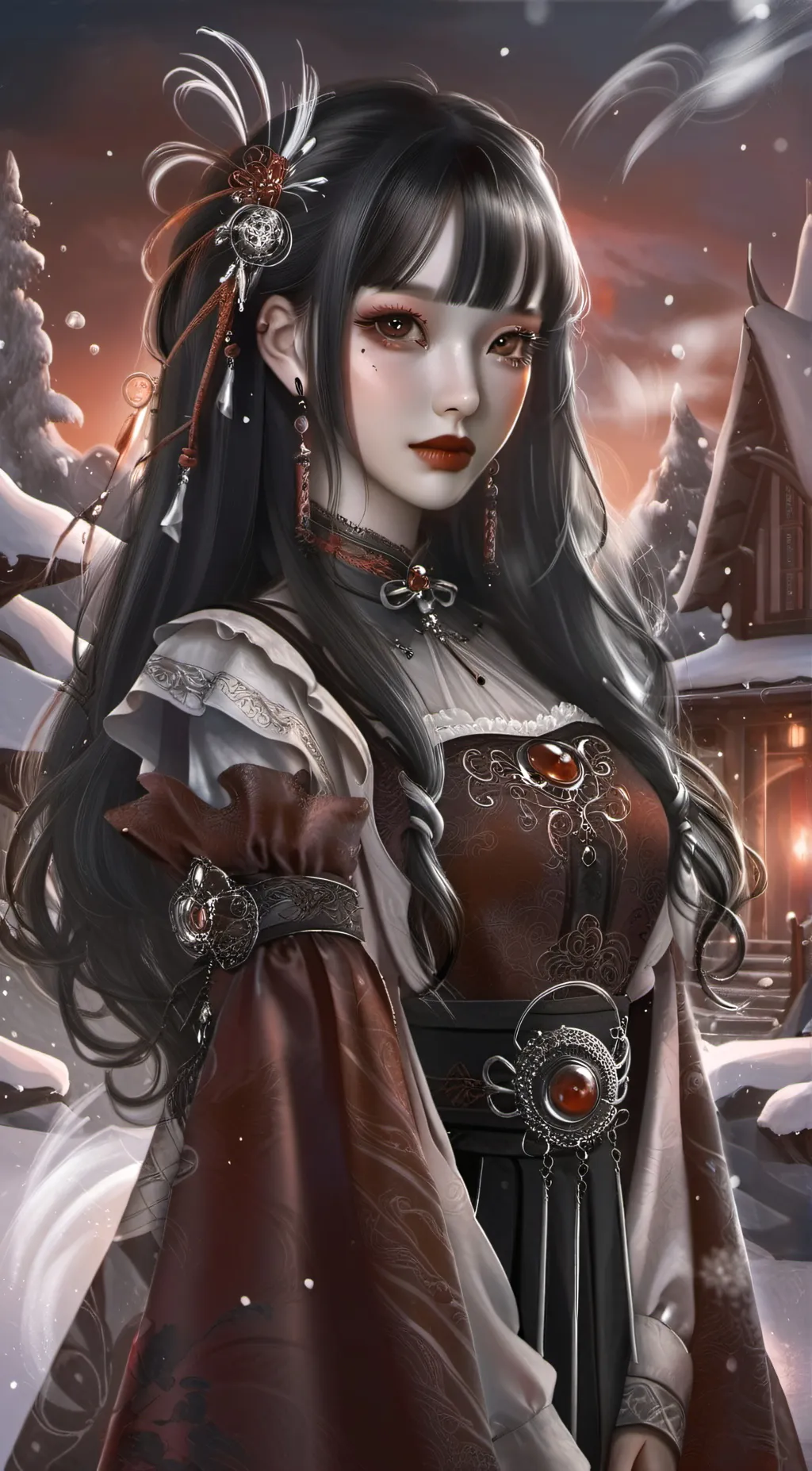 ai character: Yuki-Onna background