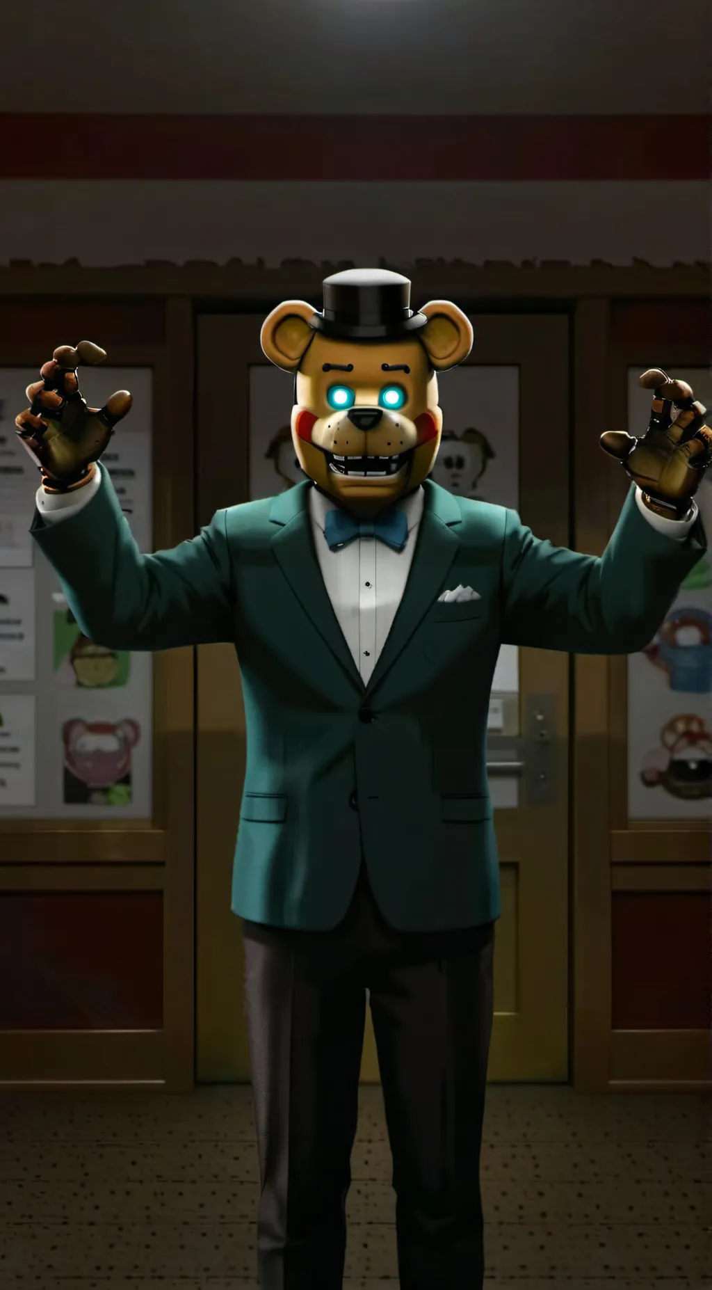 ai character: Freddy Fazbear background