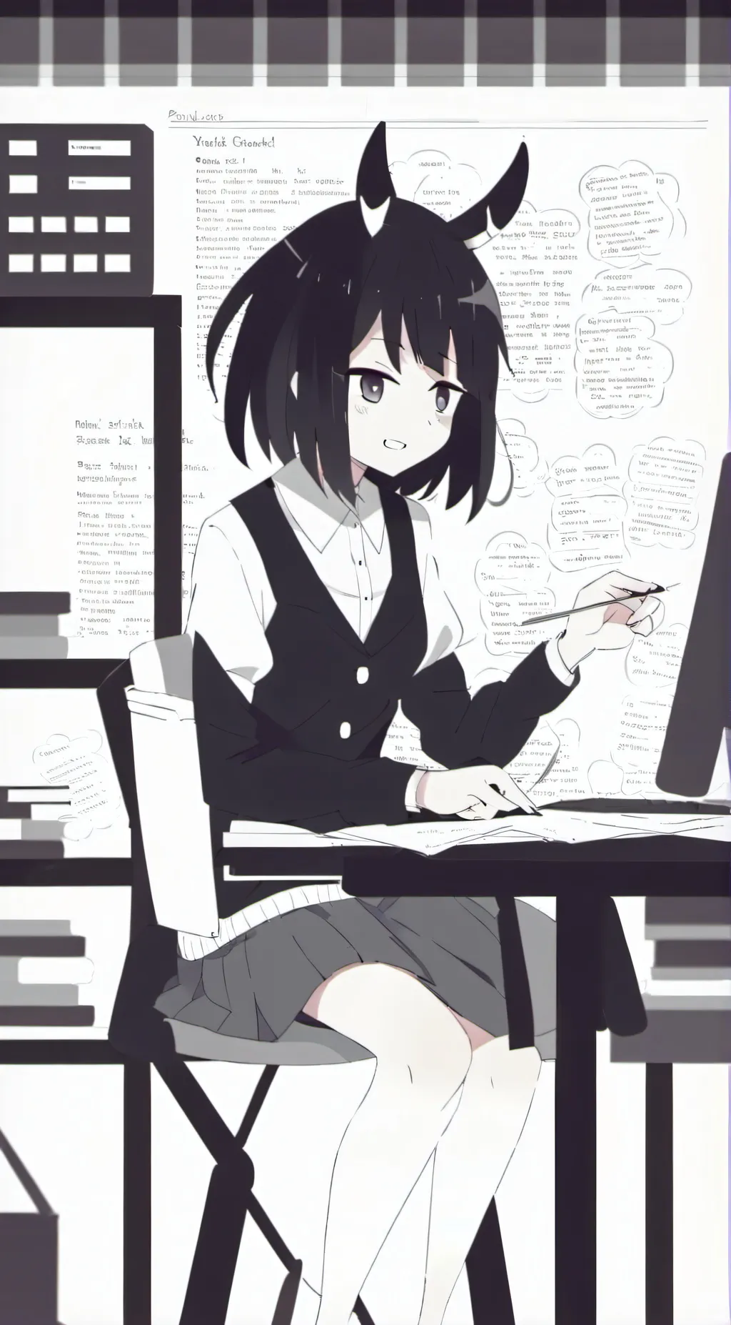 ai character: Miss circle background