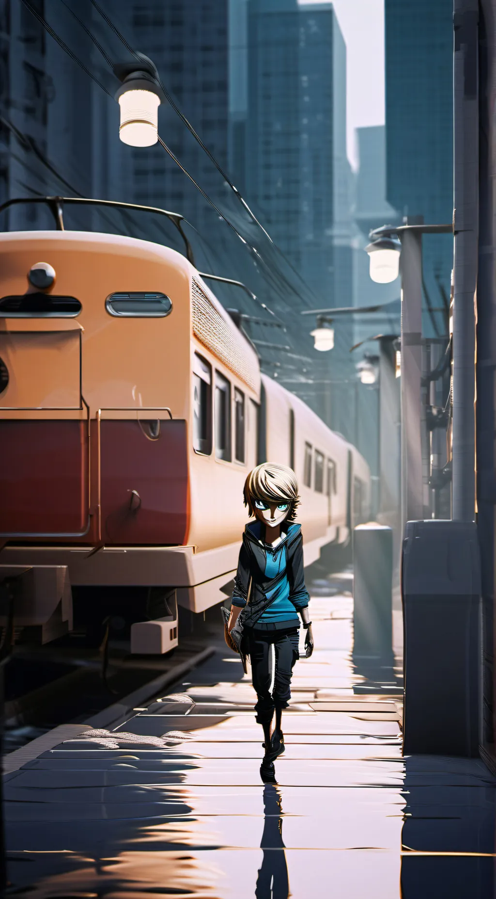 ai character: Charles  blue lock background