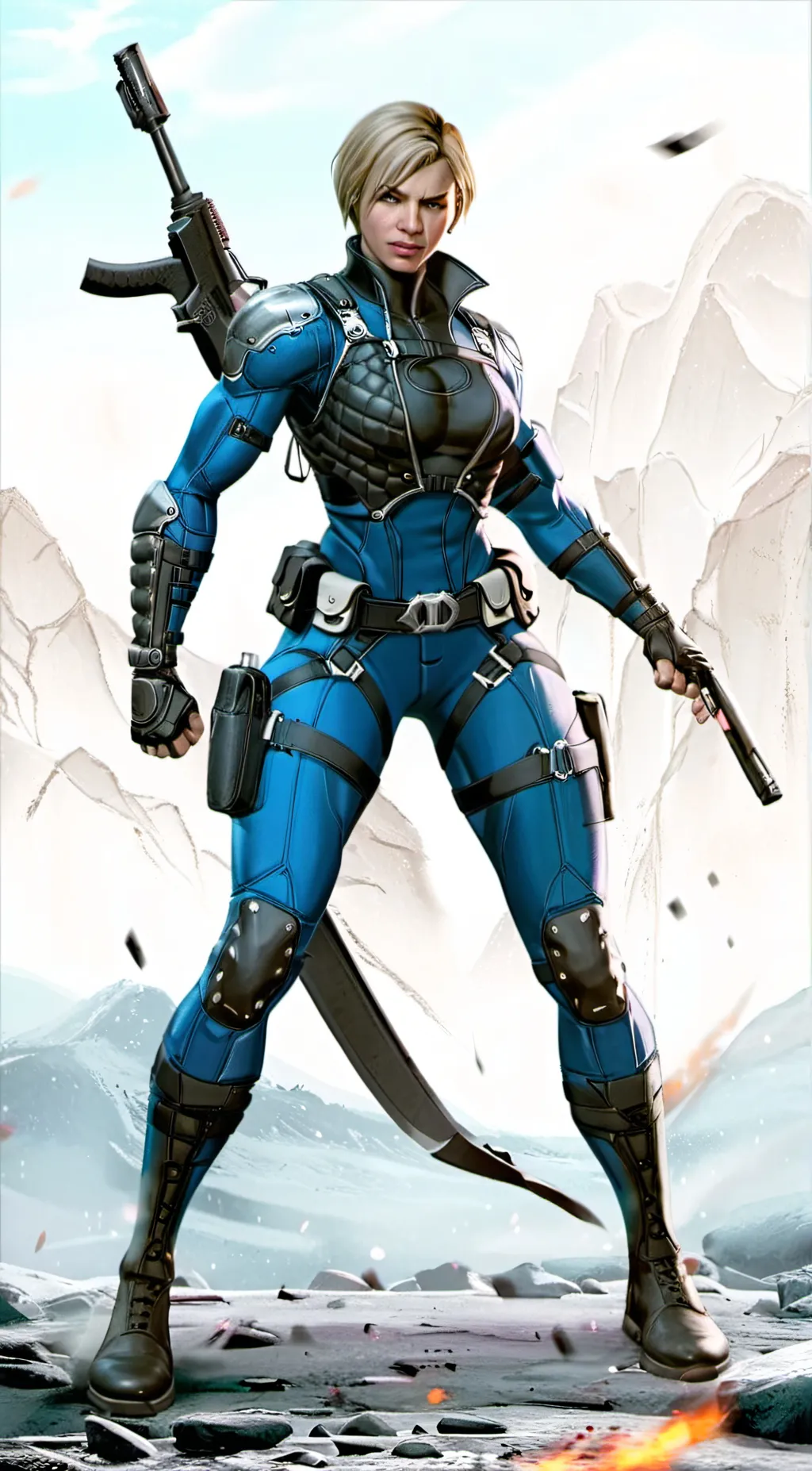ai character: Cassie Cage  background