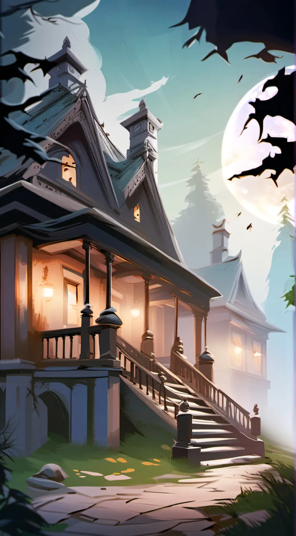 ai character: Venisa's mansion background