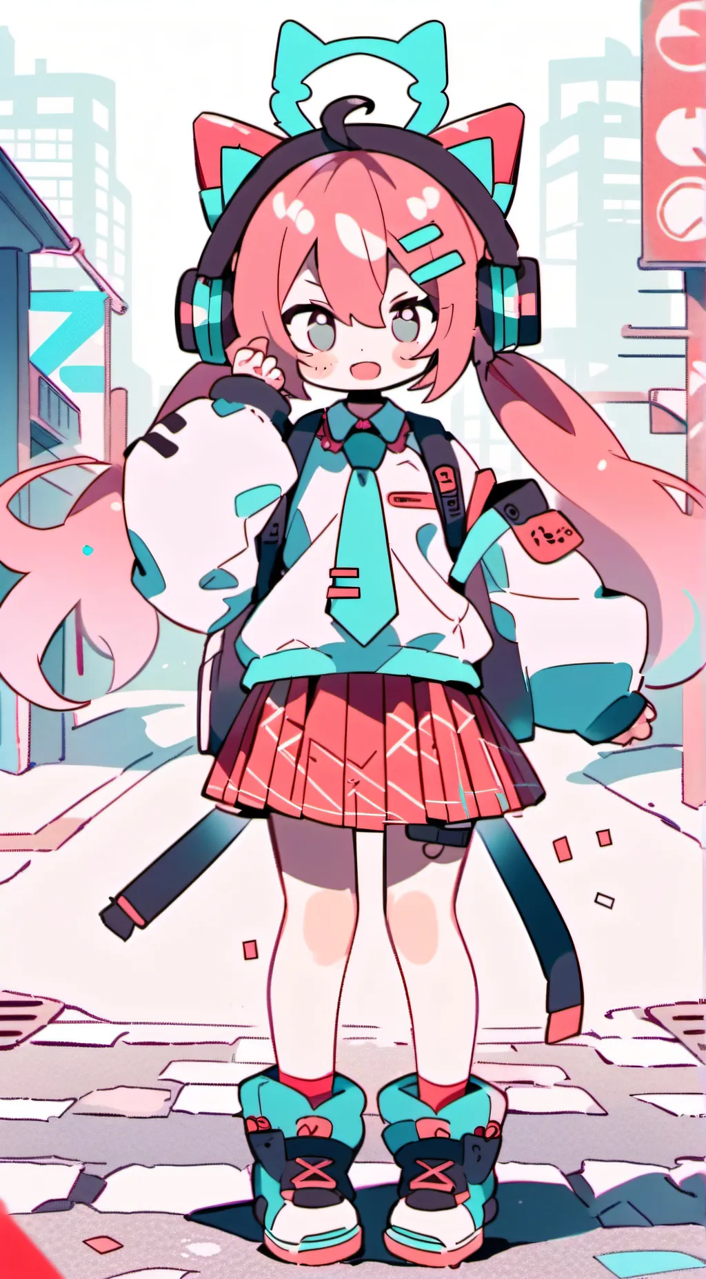 ai character: Glowiku background